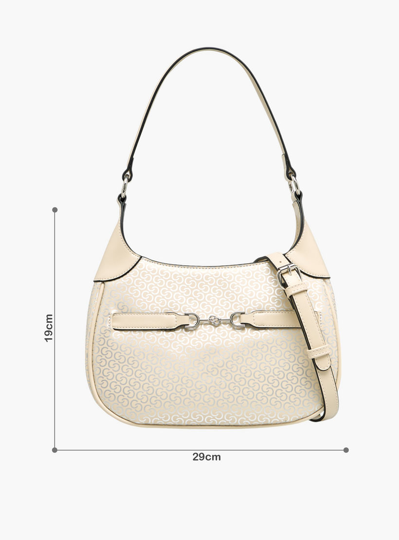 شنطة كتف بحزام قابل للفصل وسحاب إغلاق وطبعات مونوجرام من سيليست-women-bagsandwallets-handbags-image-2