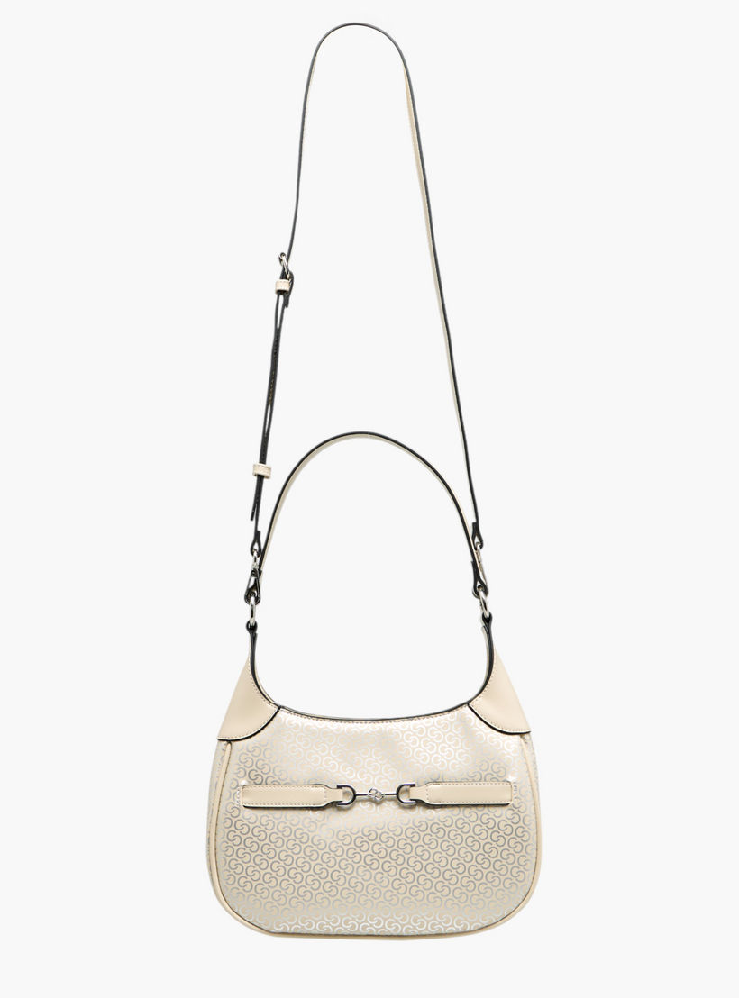 شنطة كتف بحزام قابل للفصل وسحاب إغلاق وطبعات مونوجرام من سيليست-women-bagsandwallets-handbags-image-4
