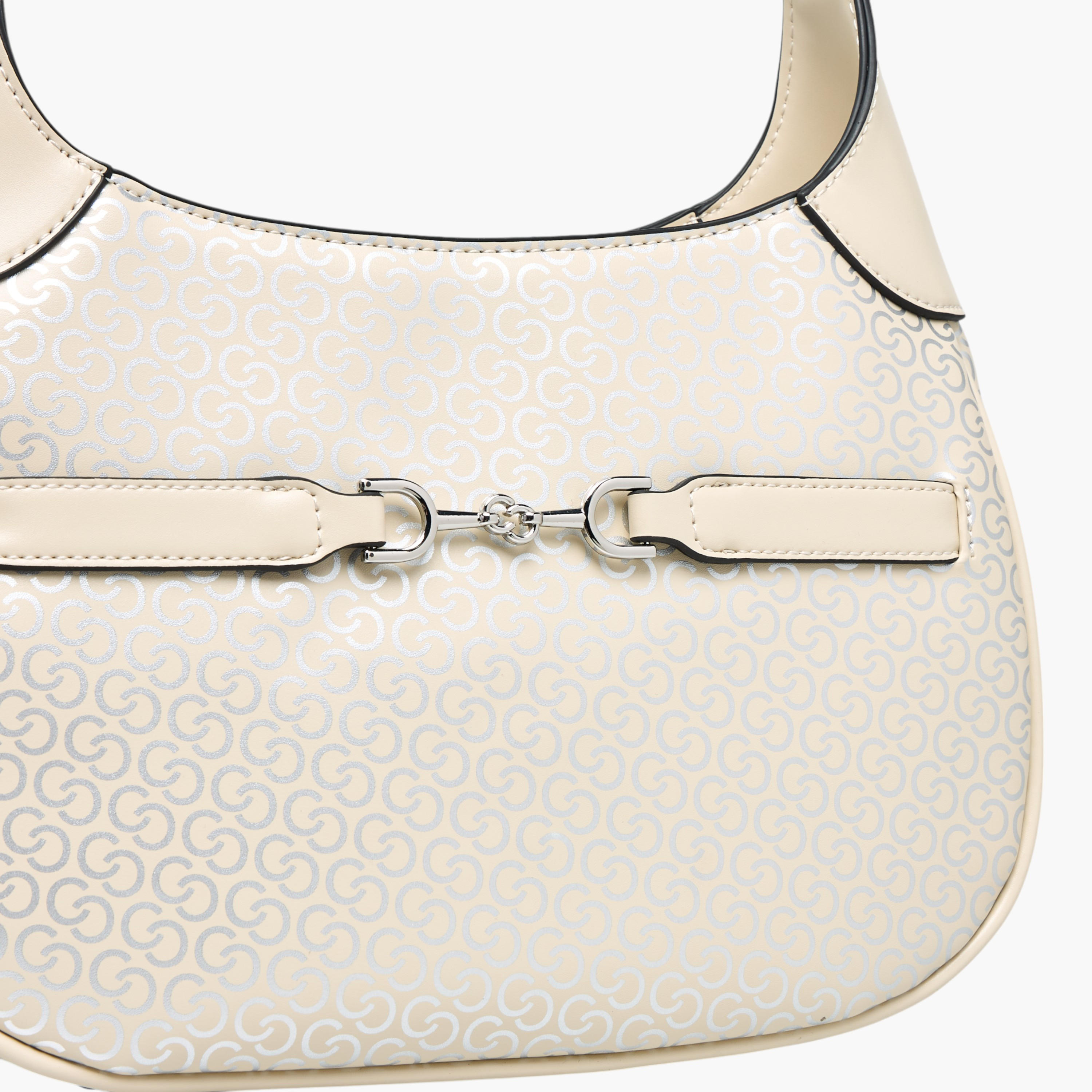 شنطة كتف بحزام قابل للفصل وسحاب إغلاق وطبعات مونوجرام من سيليست-women-bagsandwallets-handbags-image-6