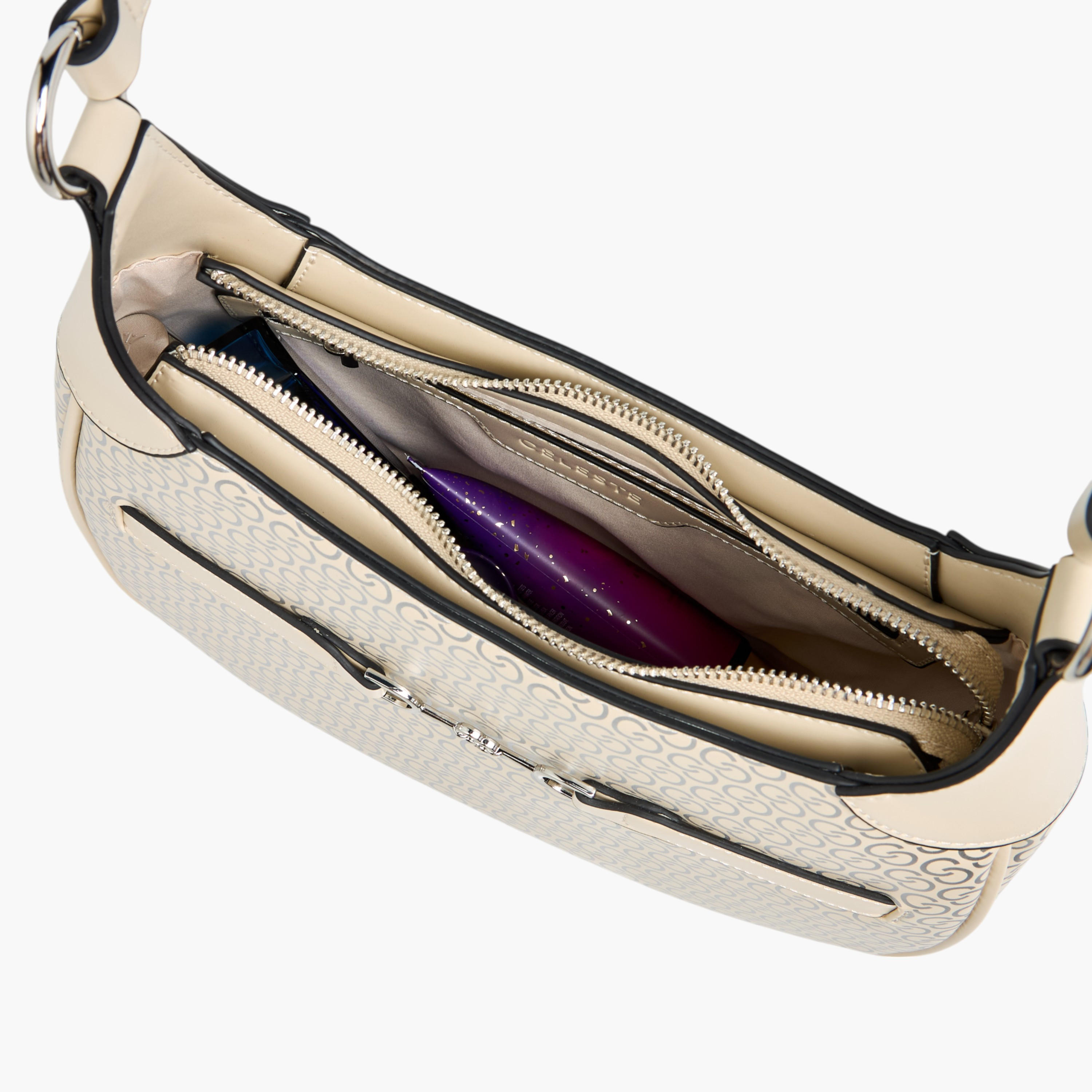 شنطة كتف بحزام قابل للفصل وسحاب إغلاق وطبعات مونوجرام من سيليست-women-bagsandwallets-handbags-image-10