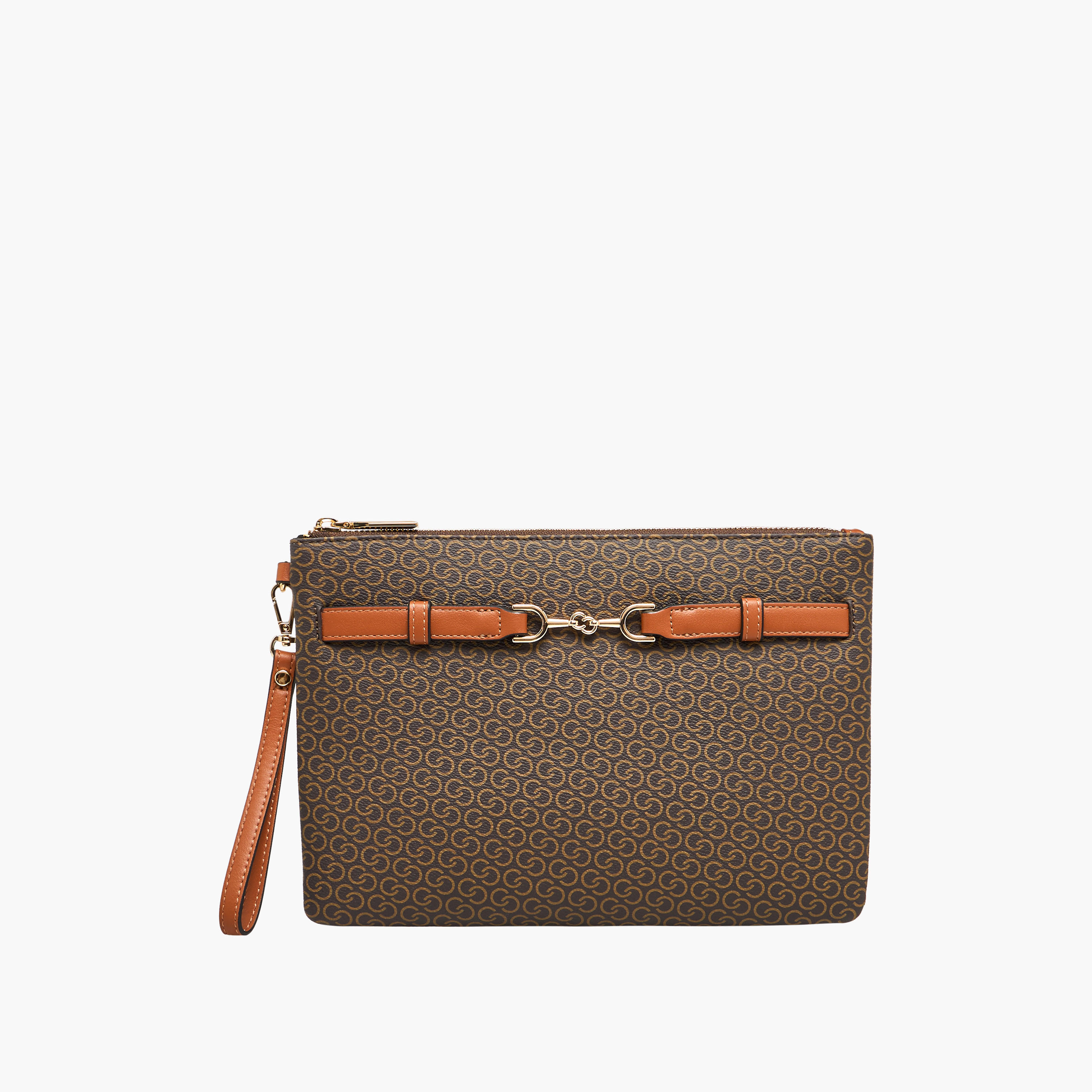 Celeste Monogram Print Clutch with Zip Closure-women-bagsandwallets-handbags-image-1