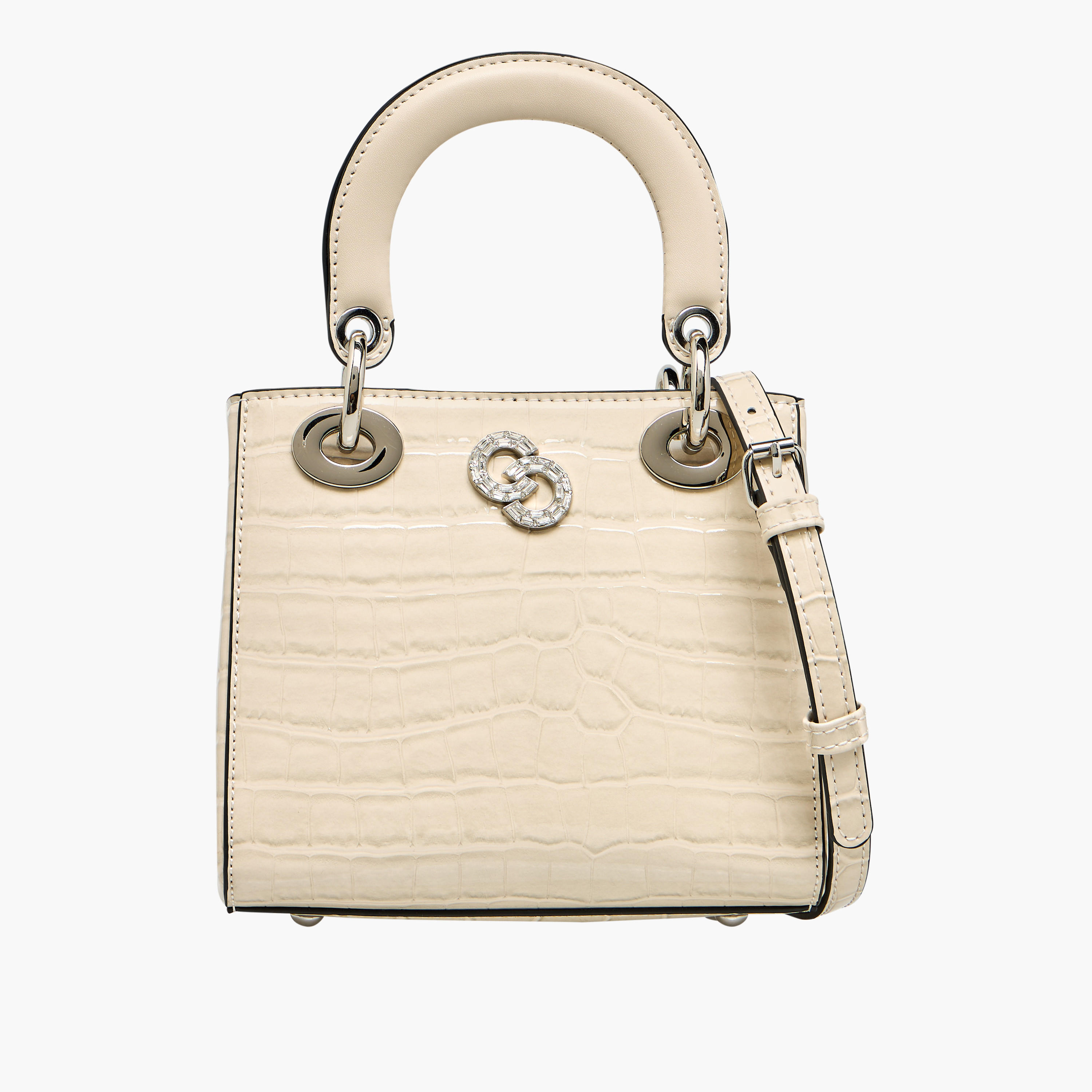 شنطة توتي بارزة الملمس بحزام قابل للفصل وزر إغلاق من سيليست-women-bagsandwallets-handbags-image-1
