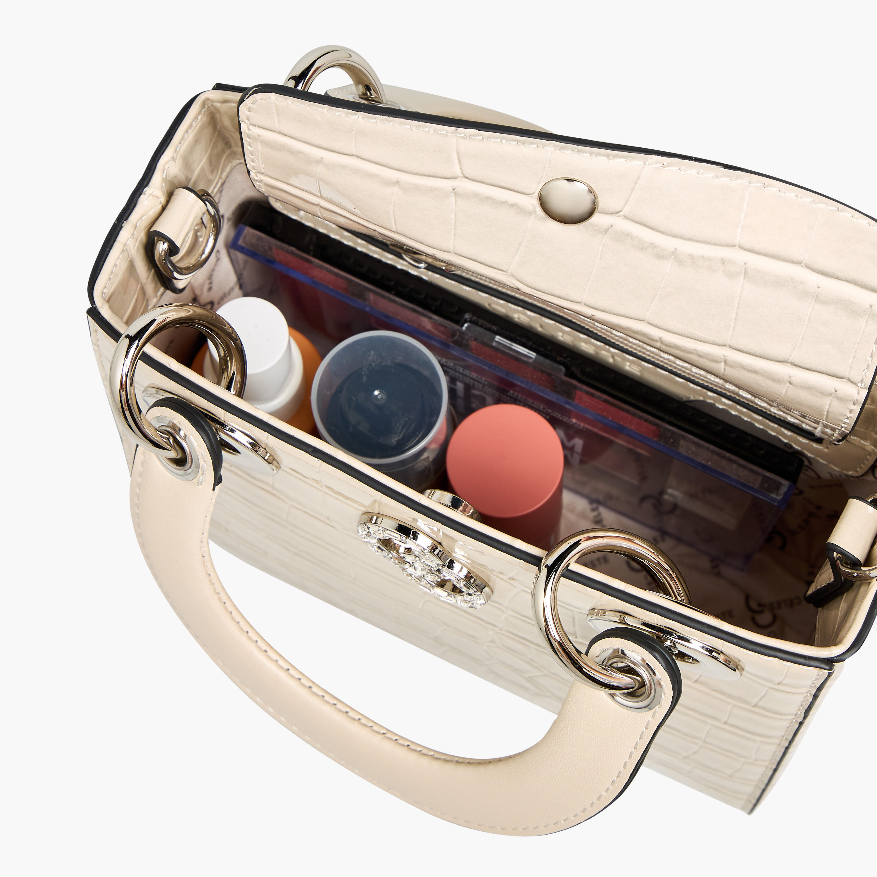 شنطة توتي بارزة الملمس بحزام قابل للفصل وزر إغلاق من سيليست-women-bagsandwallets-handbags-image-8