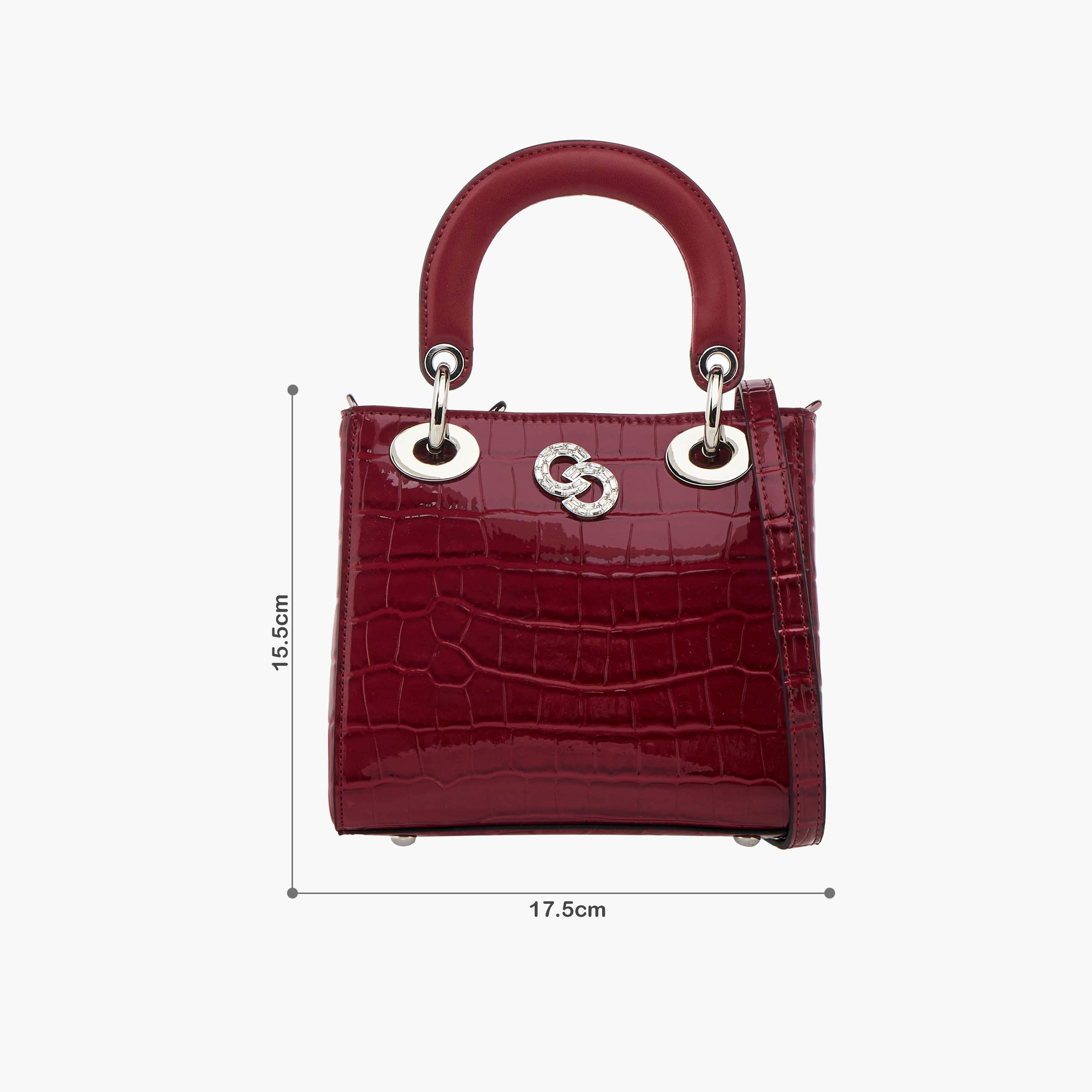 شنطة توتي بارزة الملمس بحزام قابل للفصل وزر إغلاق من سيليست-women-bagsandwallets-handbags-image-2
