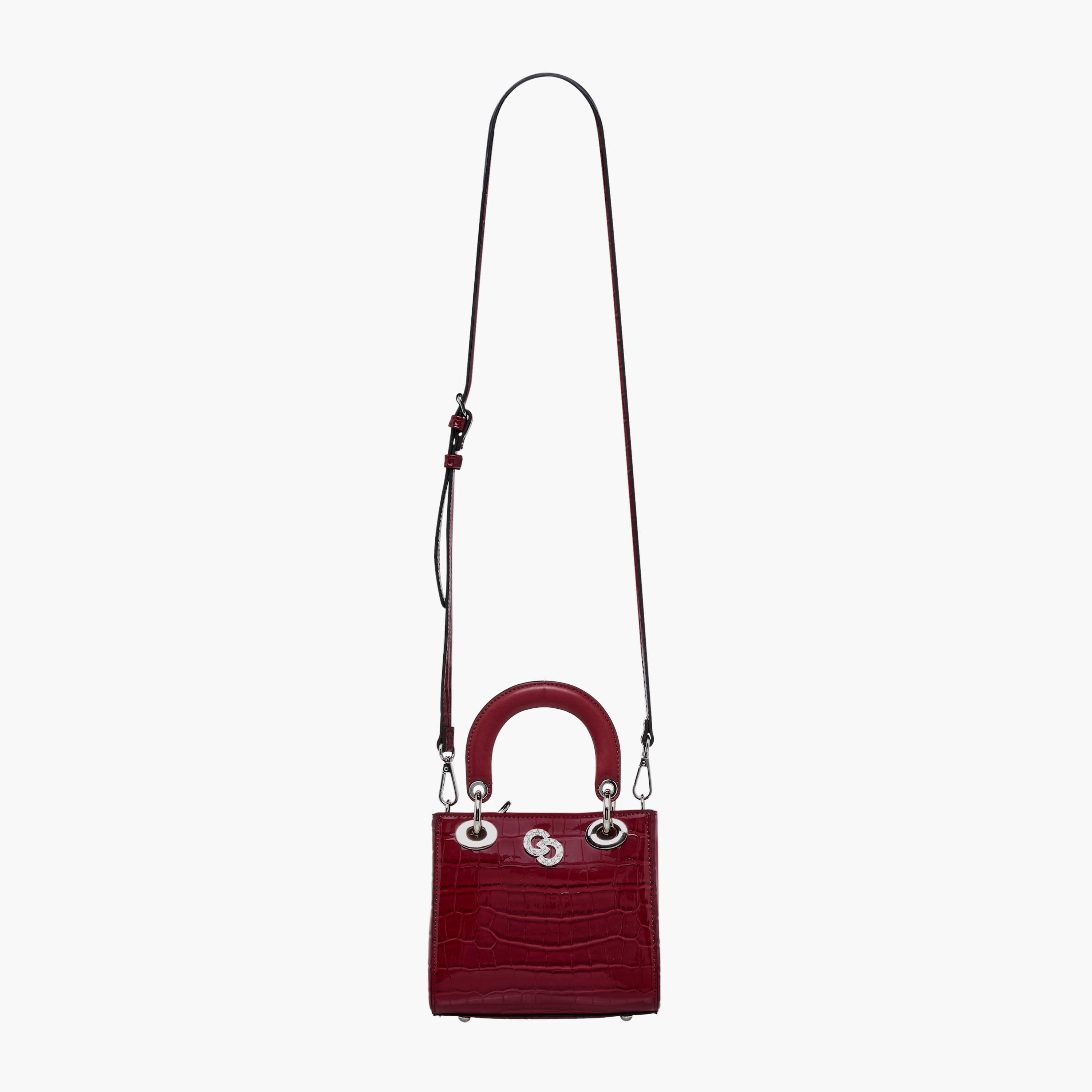 شنطة توتي بارزة الملمس بحزام قابل للفصل وزر إغلاق من سيليست-women-bagsandwallets-handbags-image-4