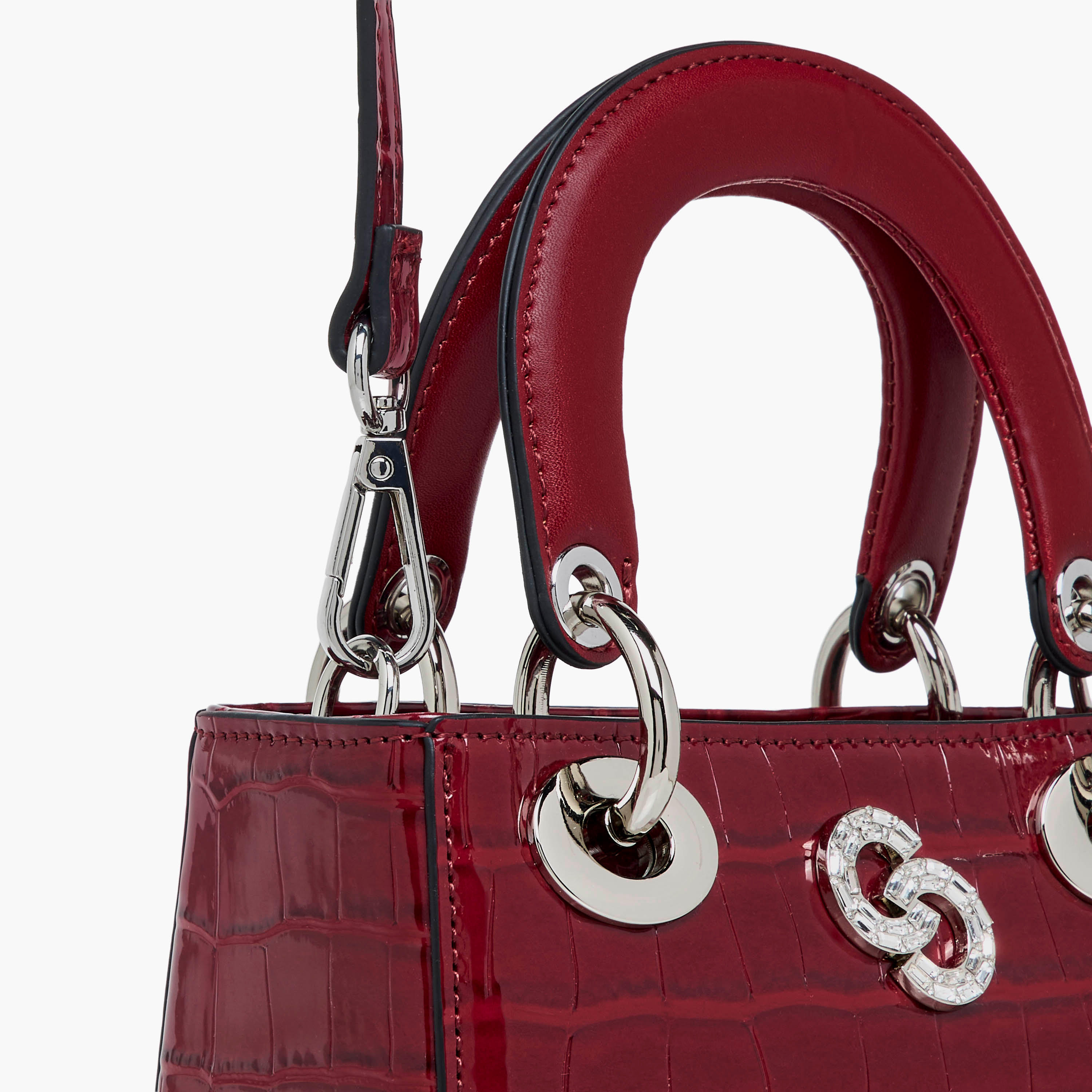 شنطة توتي بارزة الملمس بحزام قابل للفصل وزر إغلاق من سيليست-women-bagsandwallets-handbags-image-7