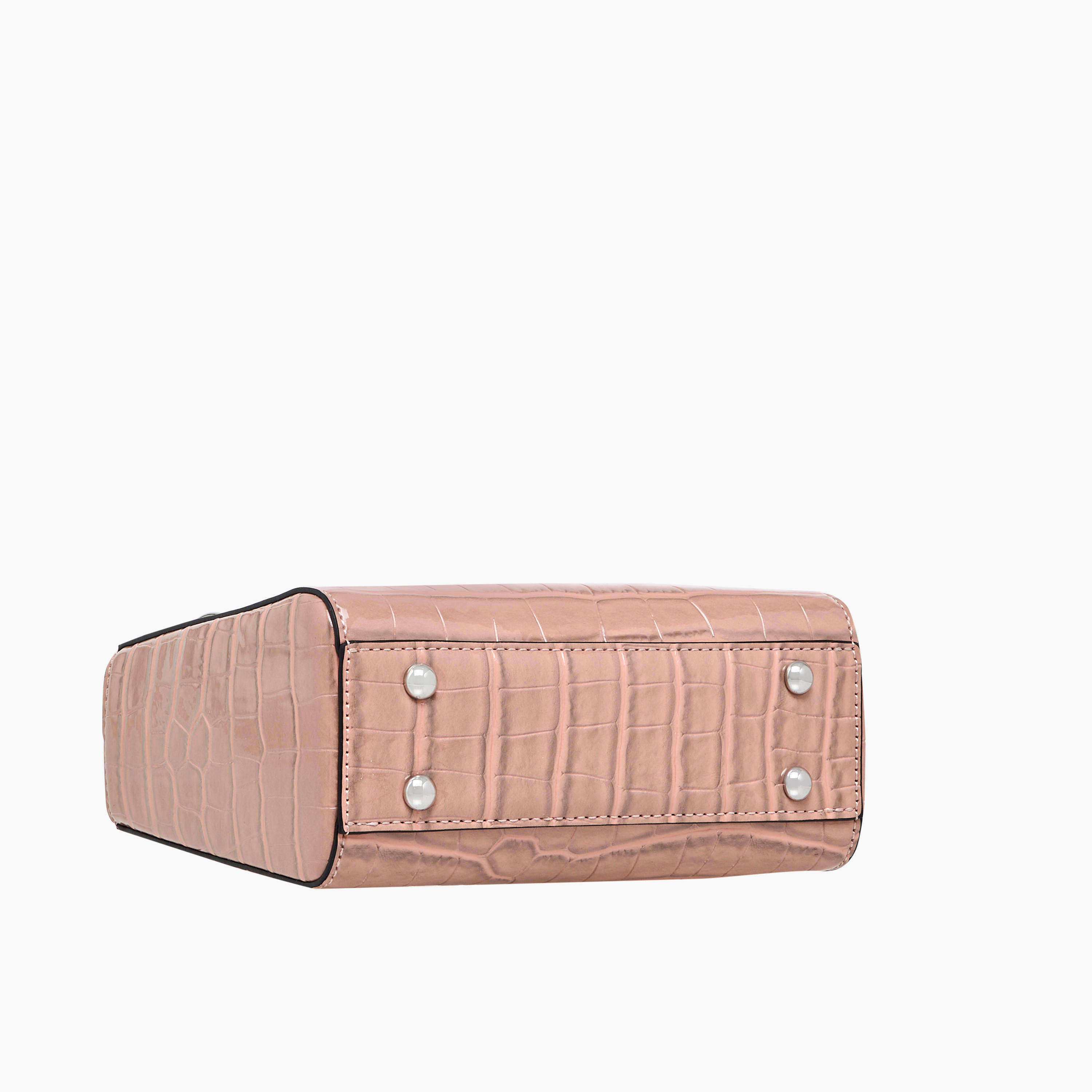 شنطة توتي بارزة الملمس بحزام قابل للفصل وزر إغلاق من سيليست-women-bagsandwallets-handbags-image-8