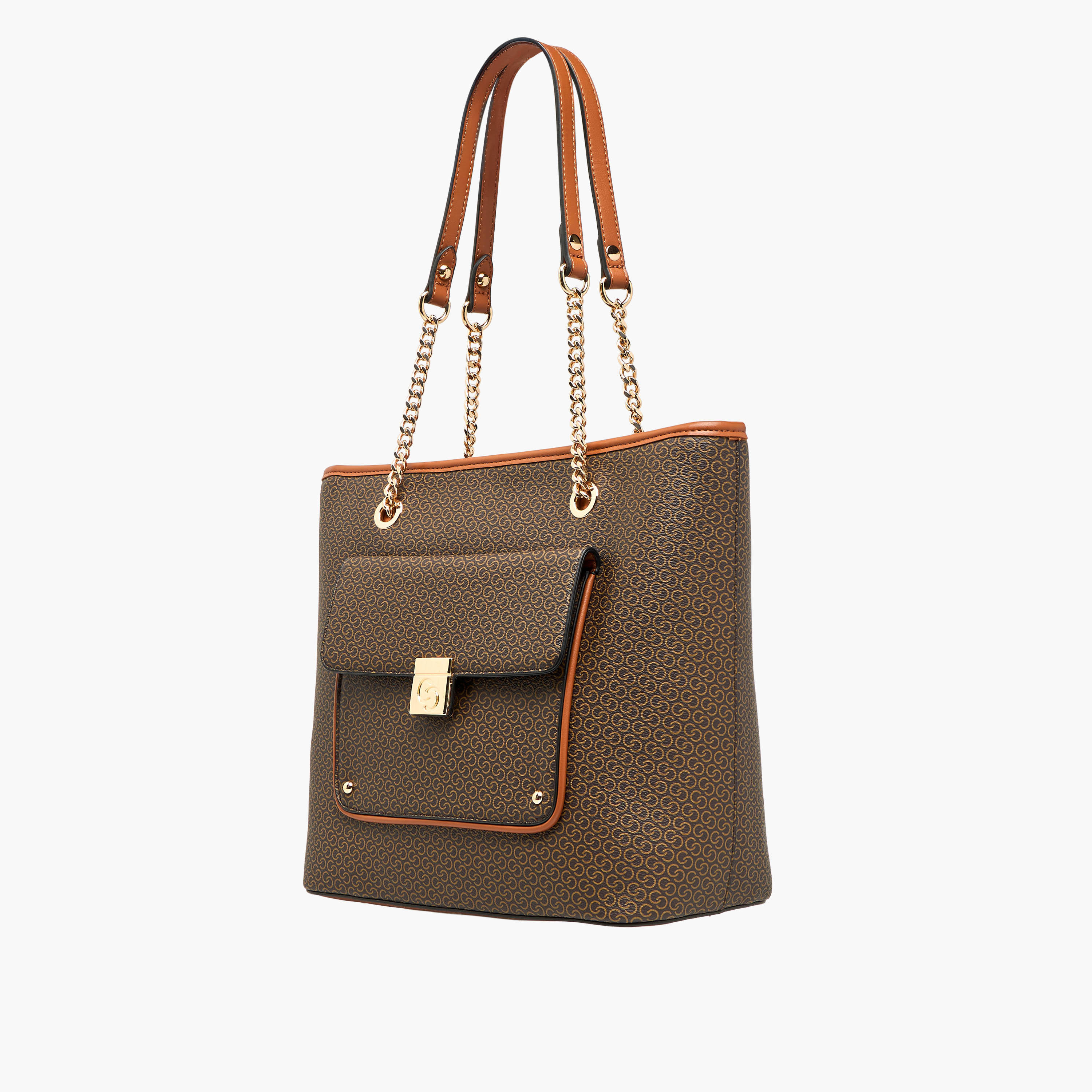 شنطة توتي بطبعات مونوجرام وسحاب إغلاق من سيليست-women-bagsandwallets-handbags-image-3