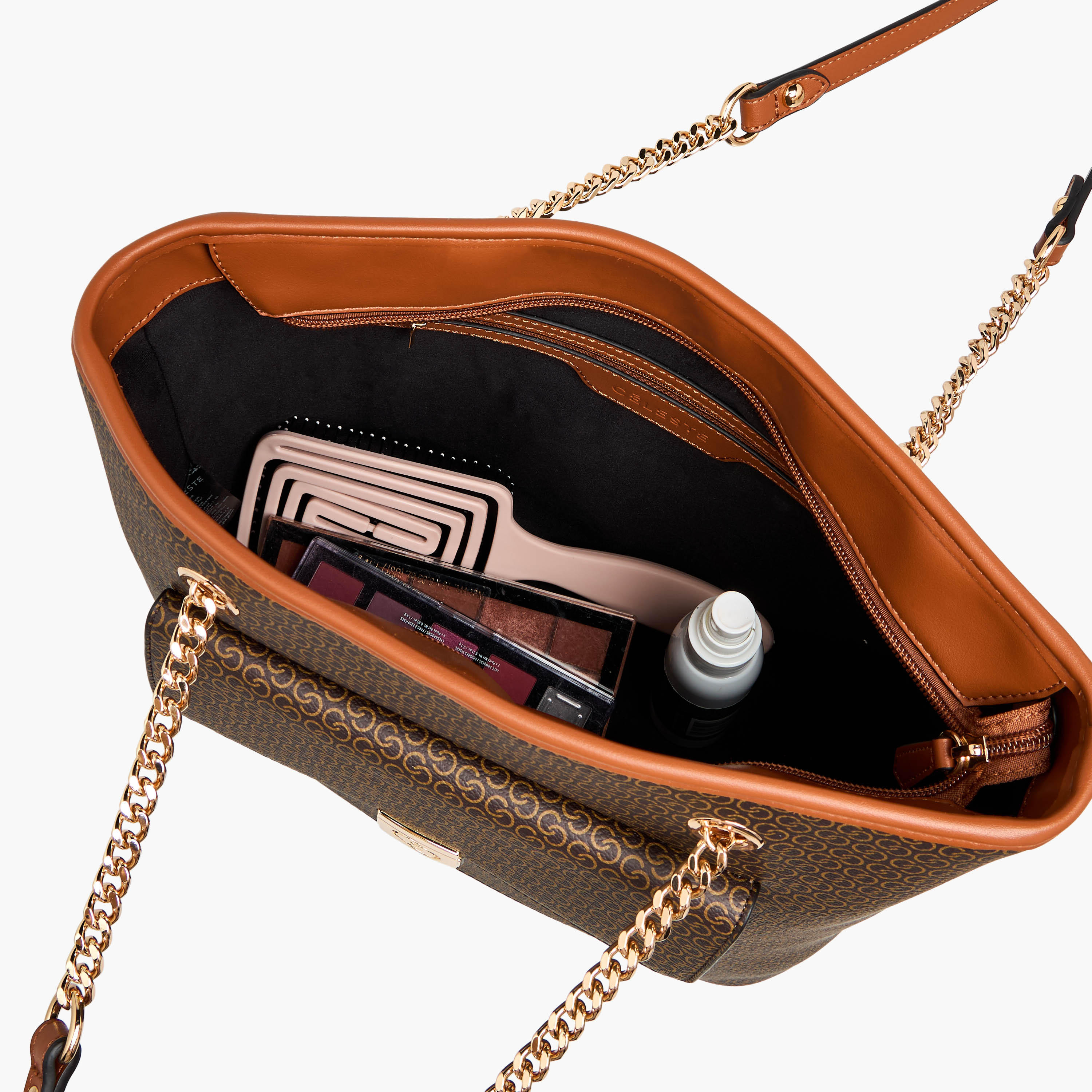 شنطة توتي بطبعات مونوجرام وسحاب إغلاق من سيليست-women-bagsandwallets-handbags-image-8