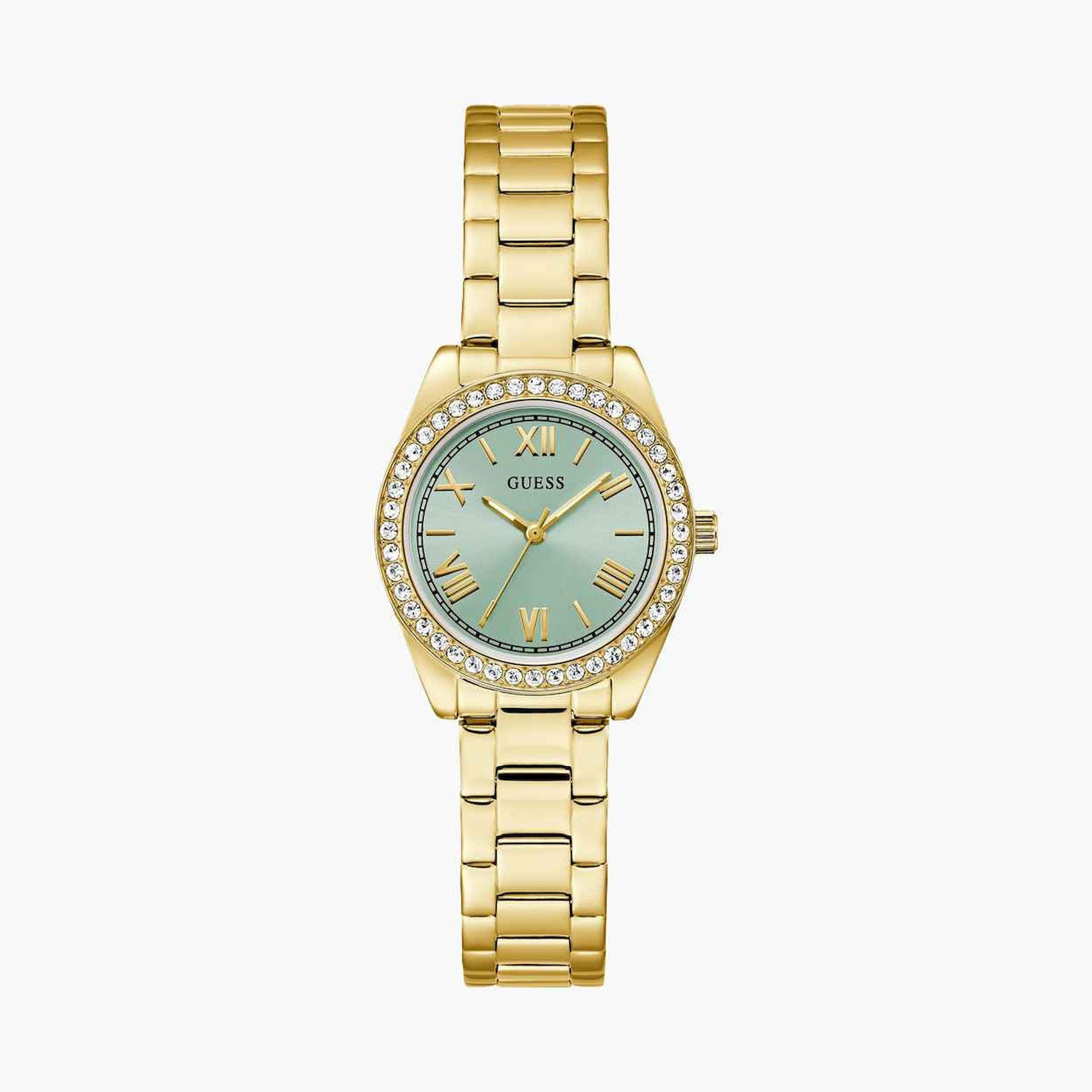 غيس- ساعة تناظرية للنساء سوار ستانلس ستيل 30مم لون ذهبي | GW0841L5-women-watchesandjewellery-watches-image-1