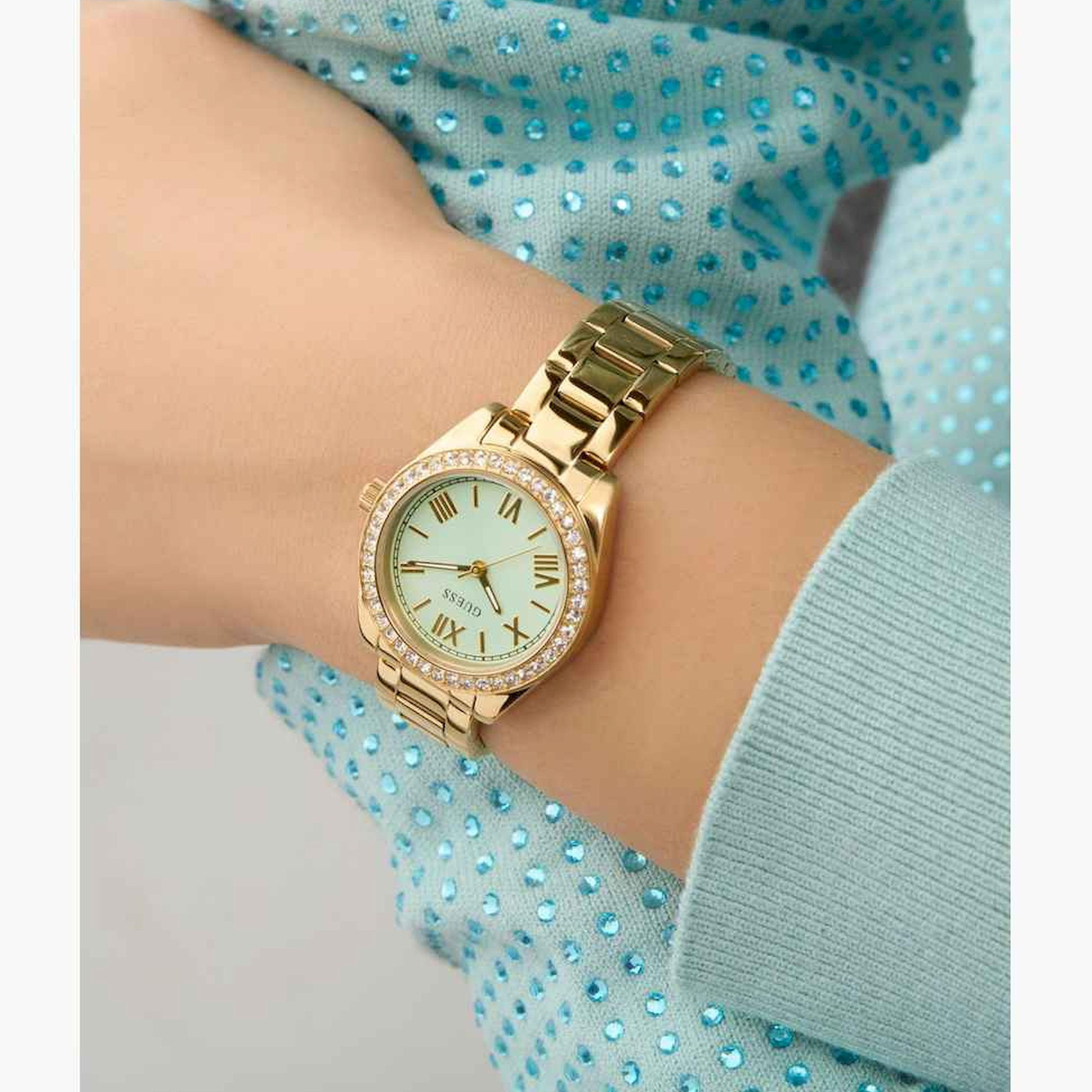 غيس- ساعة تناظرية للنساء سوار ستانلس ستيل 30مم لون ذهبي | GW0841L5-women-watchesandjewellery-watches-image-2