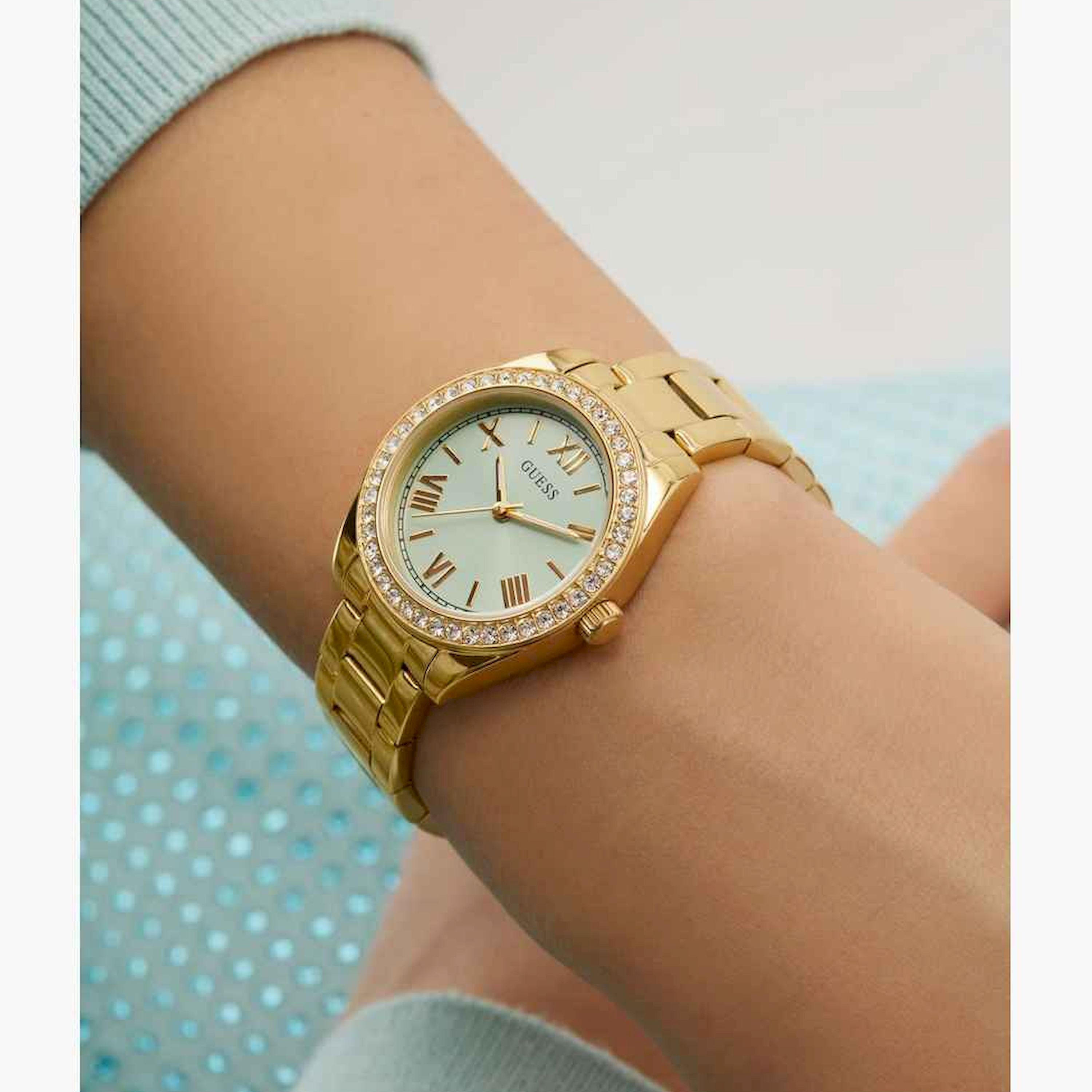 غيس- ساعة تناظرية للنساء سوار ستانلس ستيل 30مم لون ذهبي | GW0841L5-women-watchesandjewellery-watches-image-4