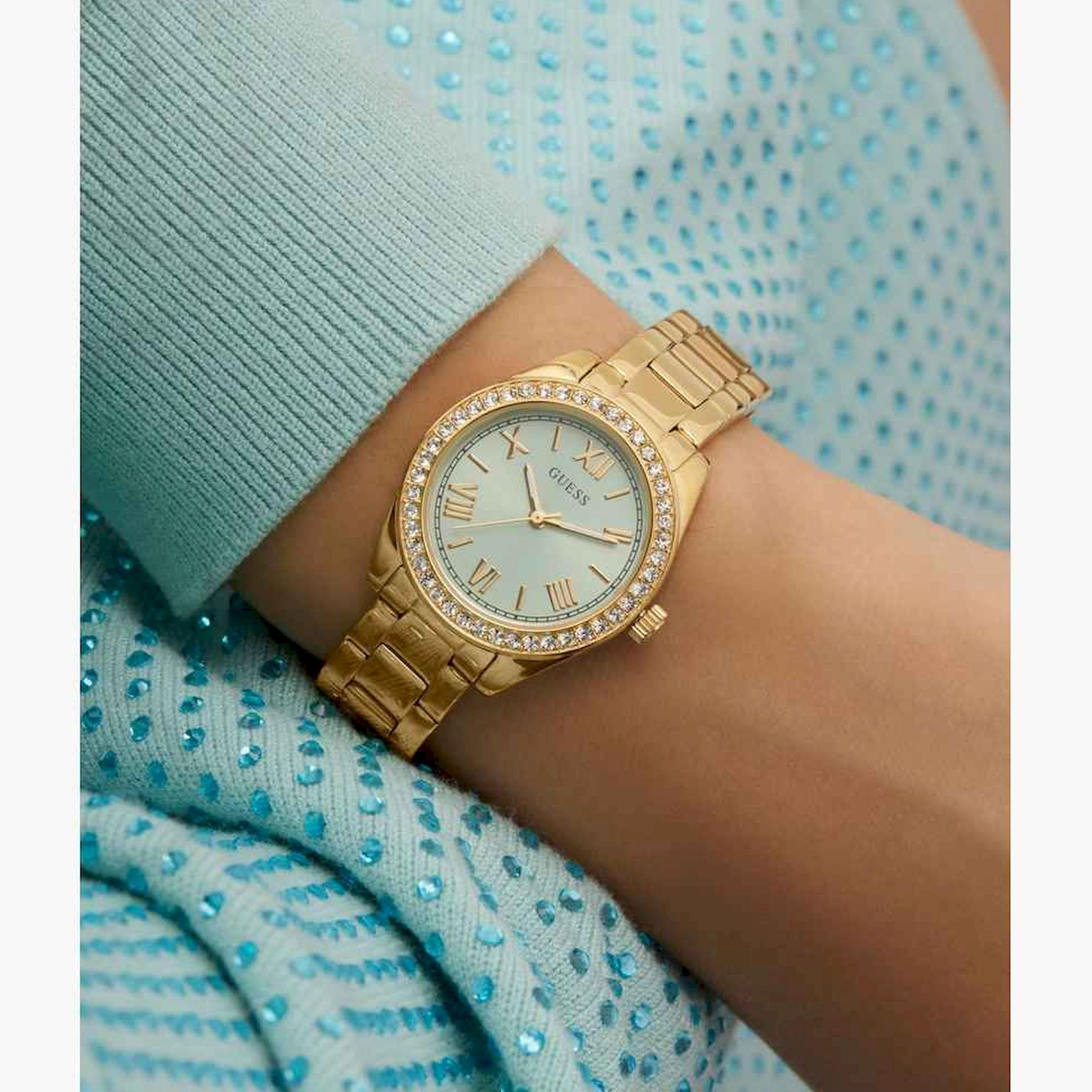 غيس- ساعة تناظرية للنساء سوار ستانلس ستيل 30مم لون ذهبي | GW0841L5-women-watchesandjewellery-watches-image-5