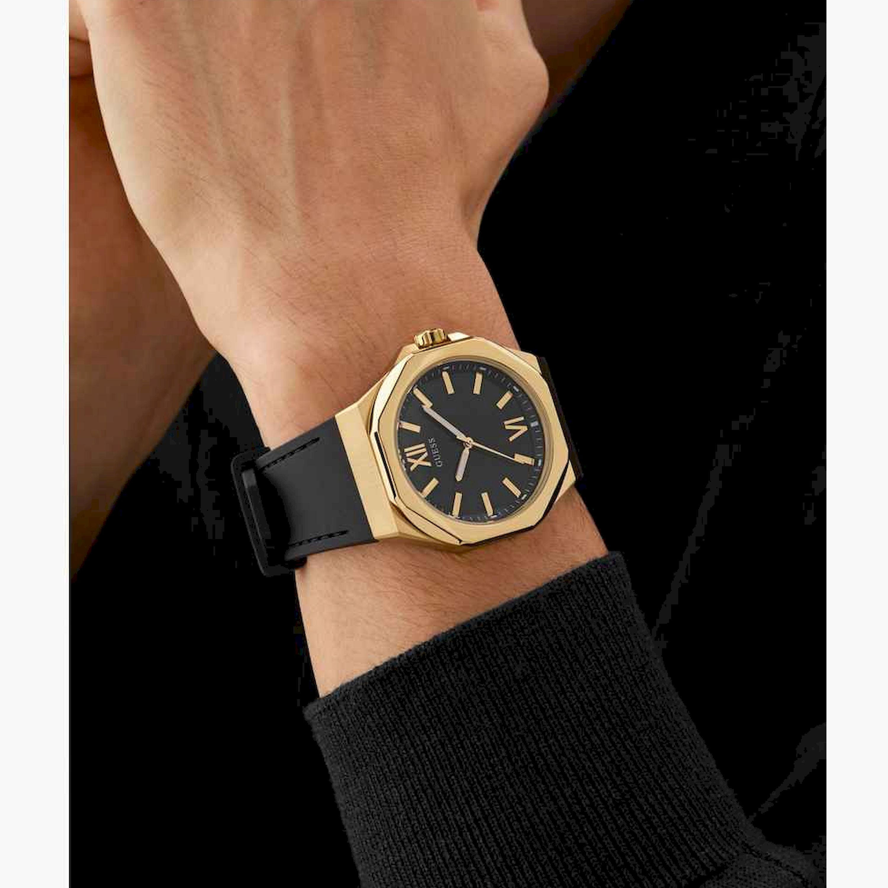 Guess Men's 42MM Black Analog Stainless Steel Strap Watch | GW0850G2-men-watchesandjewellery-watches-image-2