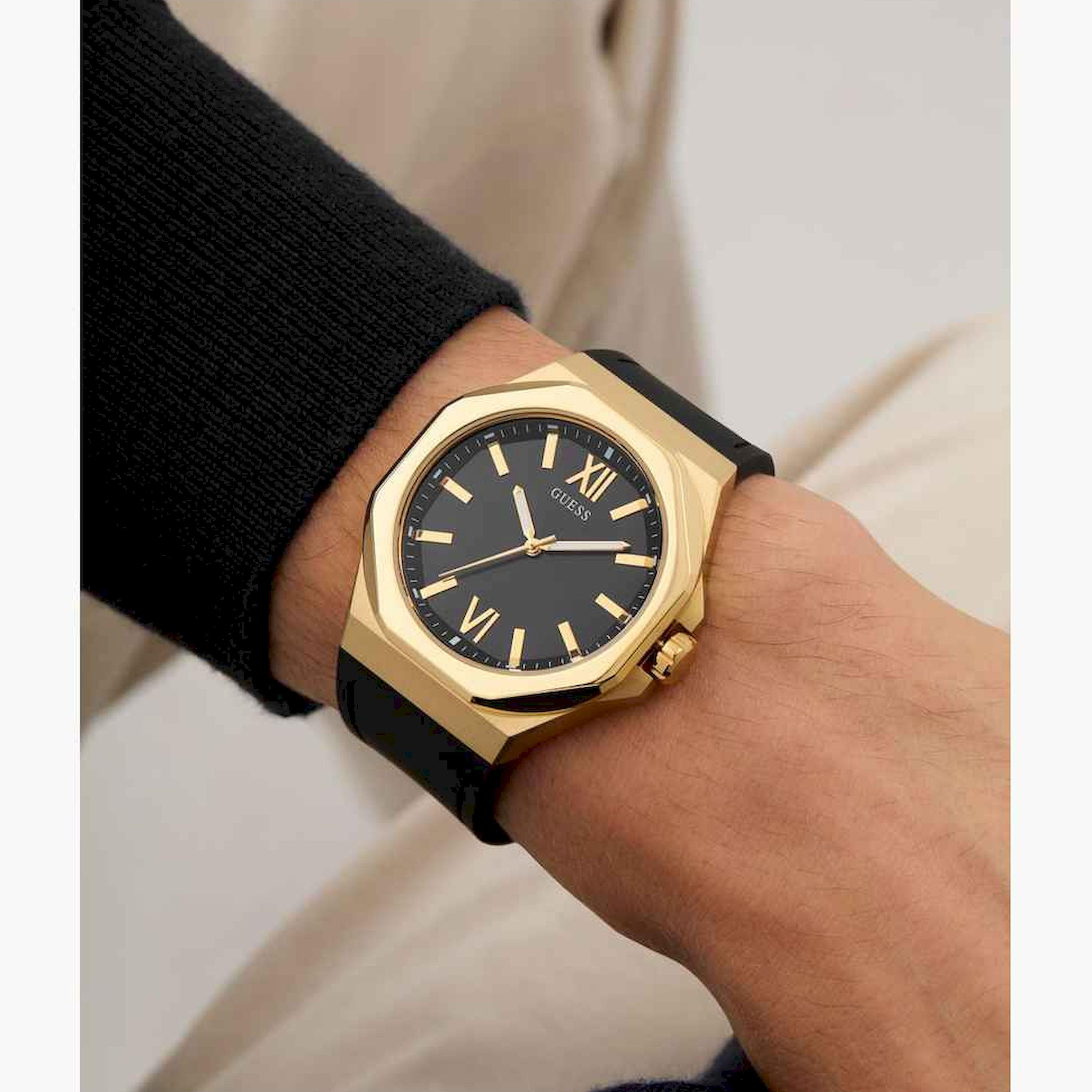 Guess Men's 42MM Black Analog Stainless Steel Strap Watch | GW0850G2-men-watchesandjewellery-watches-image-3