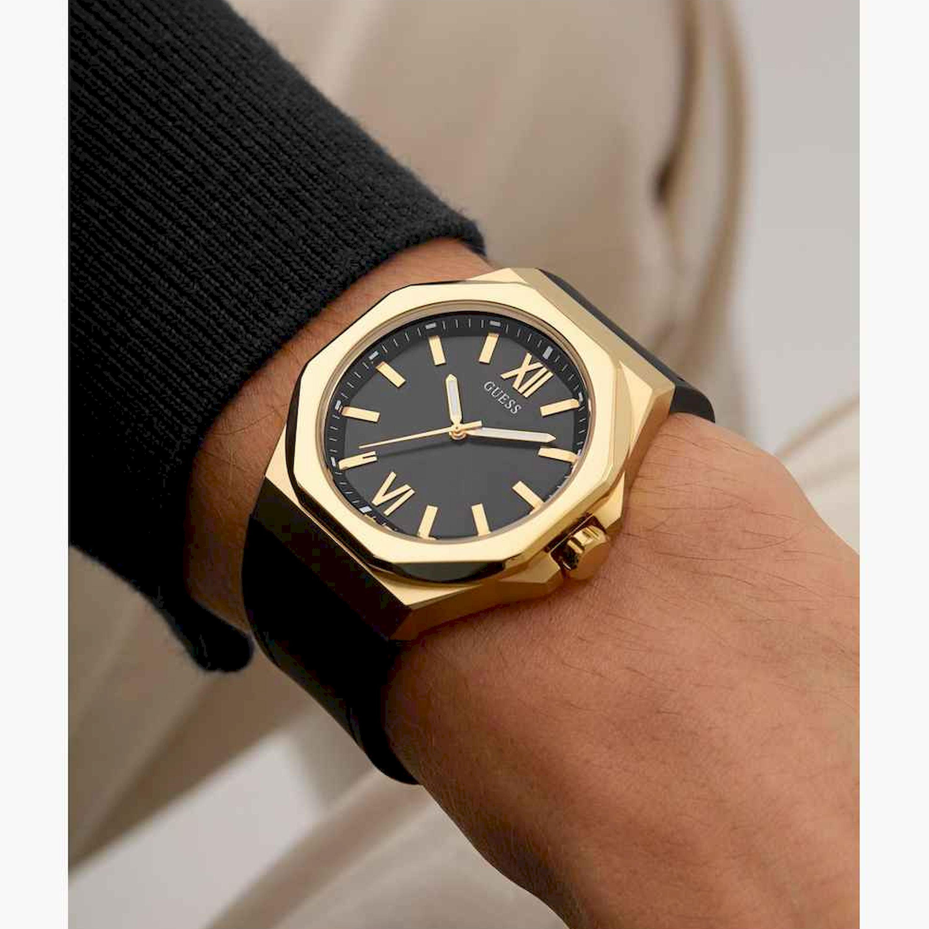 Guess Men's 42MM Black Analog Stainless Steel Strap Watch | GW0850G2-men-watchesandjewellery-watches-image-4