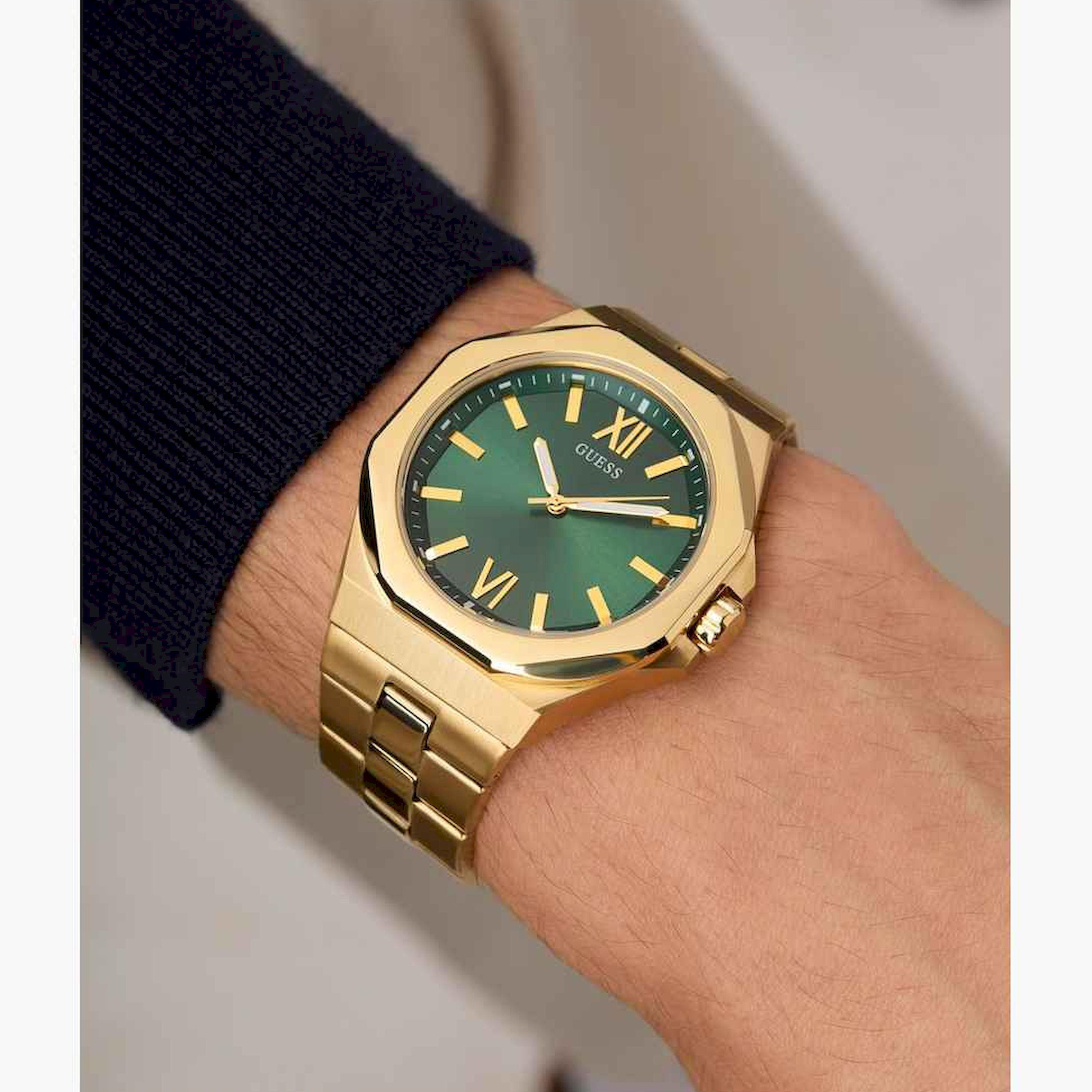 غيس- ساعة تناظرية للرجال سوار ستانلس ستيل 42مم لون ذهبي | GW0849G2-men-watchesandjewellery-watches-image-4