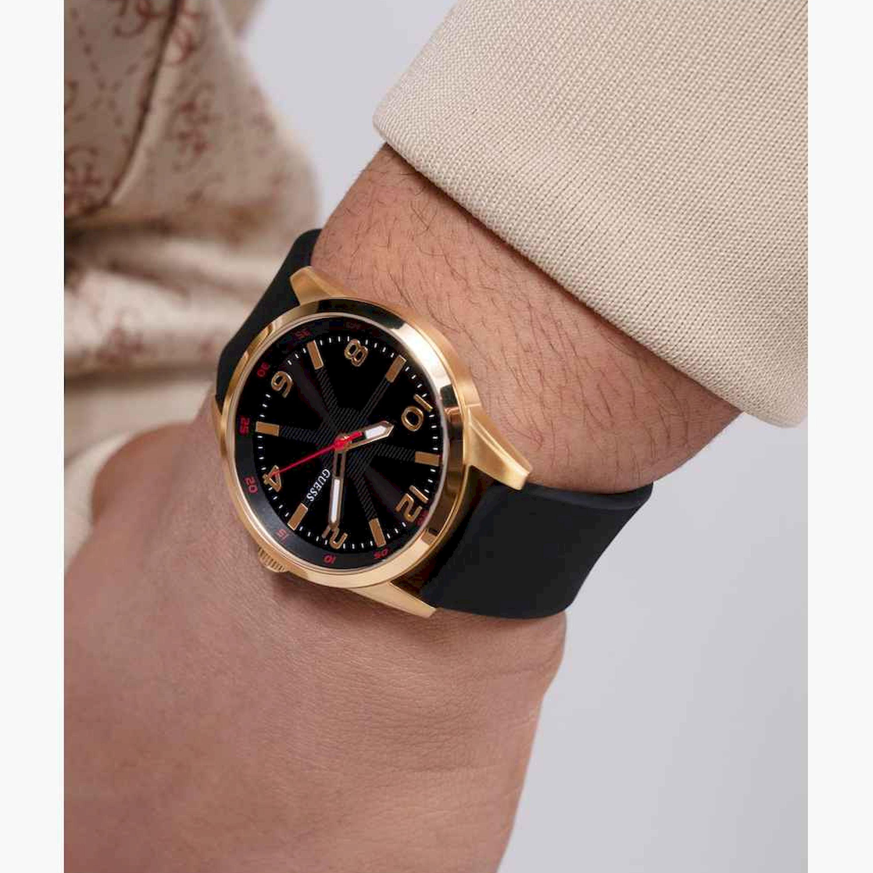 غيس- ساعة تناظرية للرجال سوار ستانلس ستيل 42مم لون أسود | GW0805G2-men-watchesandjewellery-watches-image-4