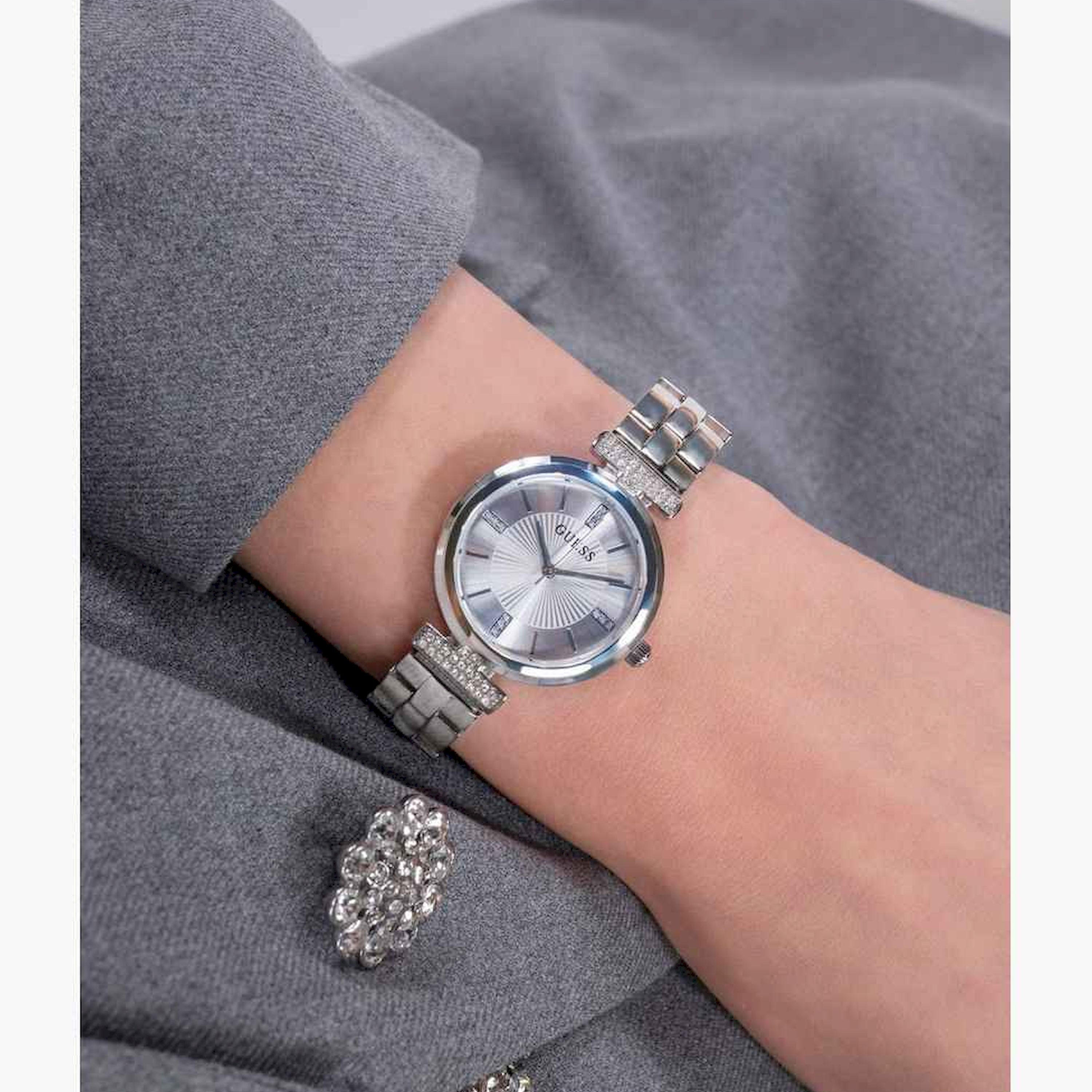 Guess Women's 28MM Silver Analog Stainless Steel Strap Watch | GW0762L1-women-watchesandjewellery-watches-image-3