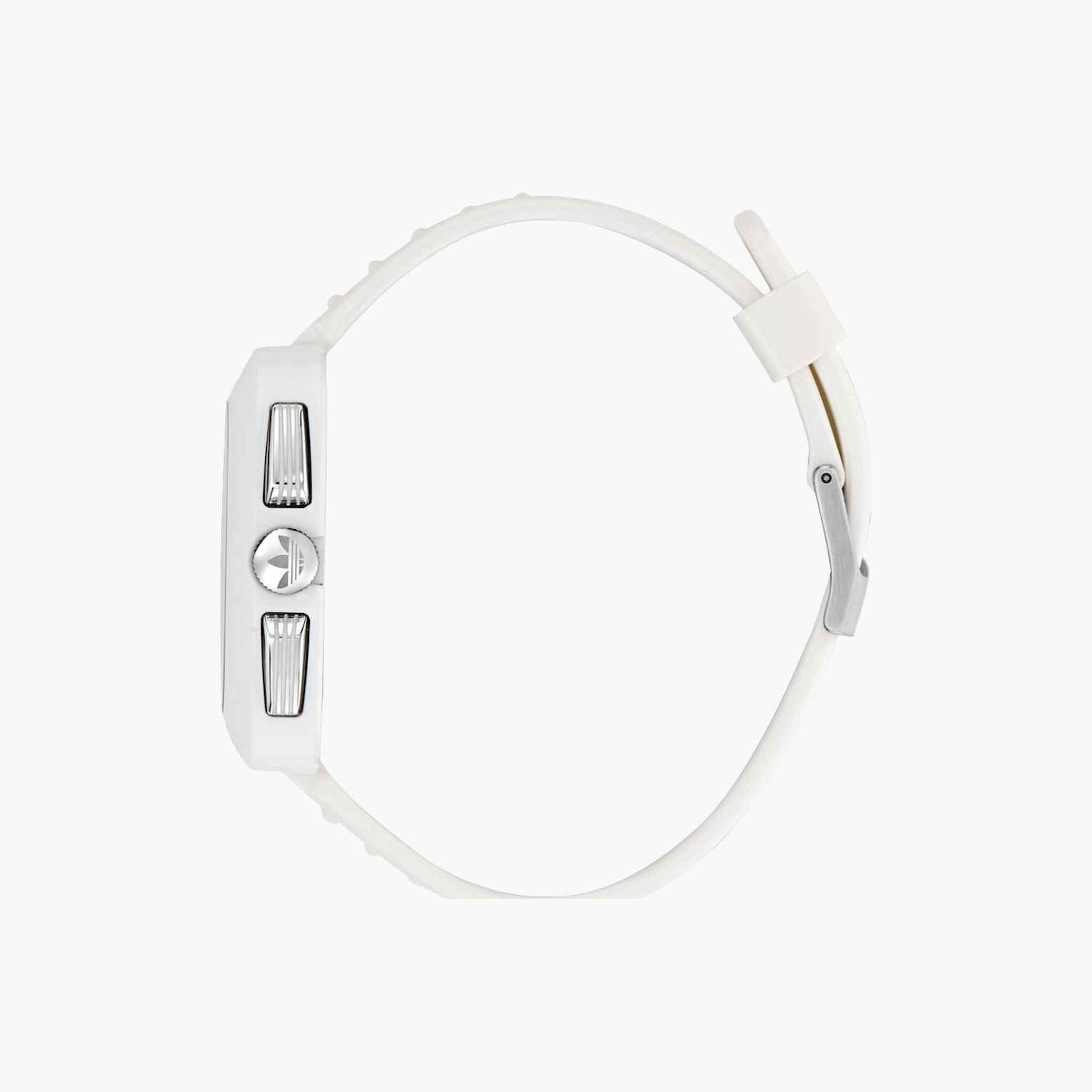 Adidas White Chronograph Artificial Leather Strap Watch | AOSY24532-men-watchesandjewellery-watches-image-2
