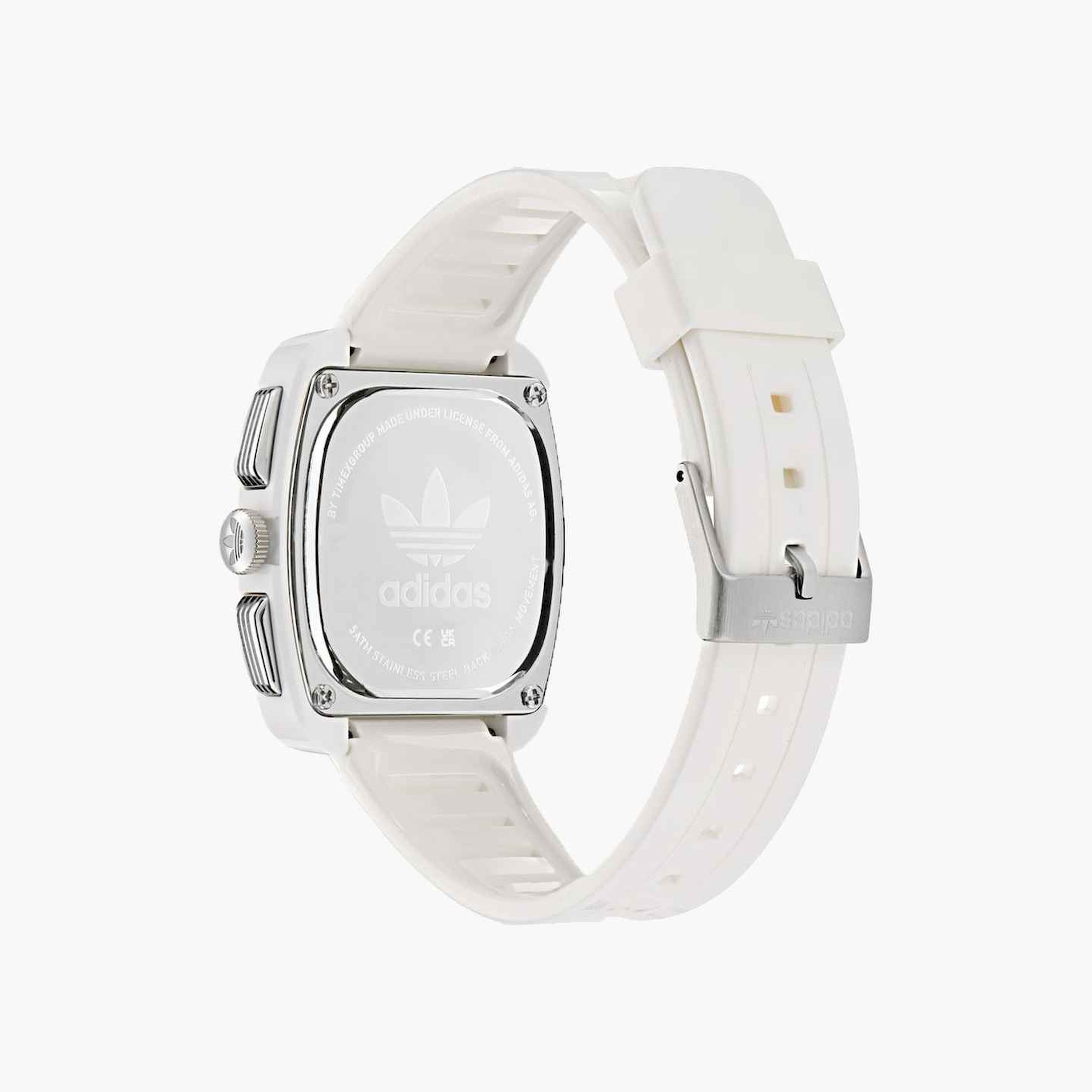 Adidas White Chronograph Artificial Leather Strap Watch | AOSY24532-men-watchesandjewellery-watches-image-3
