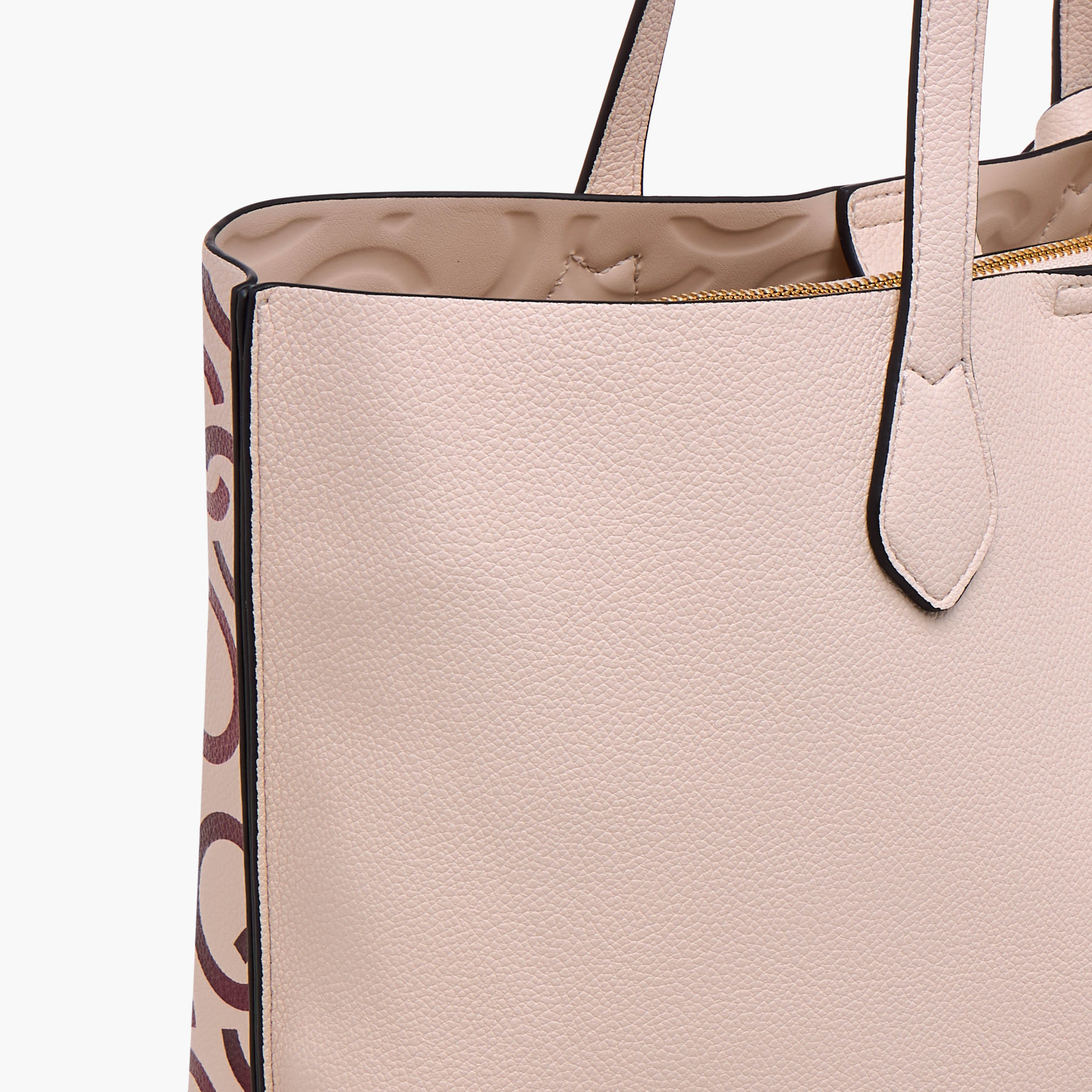 Celeste Monogram Textured Tote Bag with Pouch and Zip Closure-women-bagsandwallets-handbags-image-6