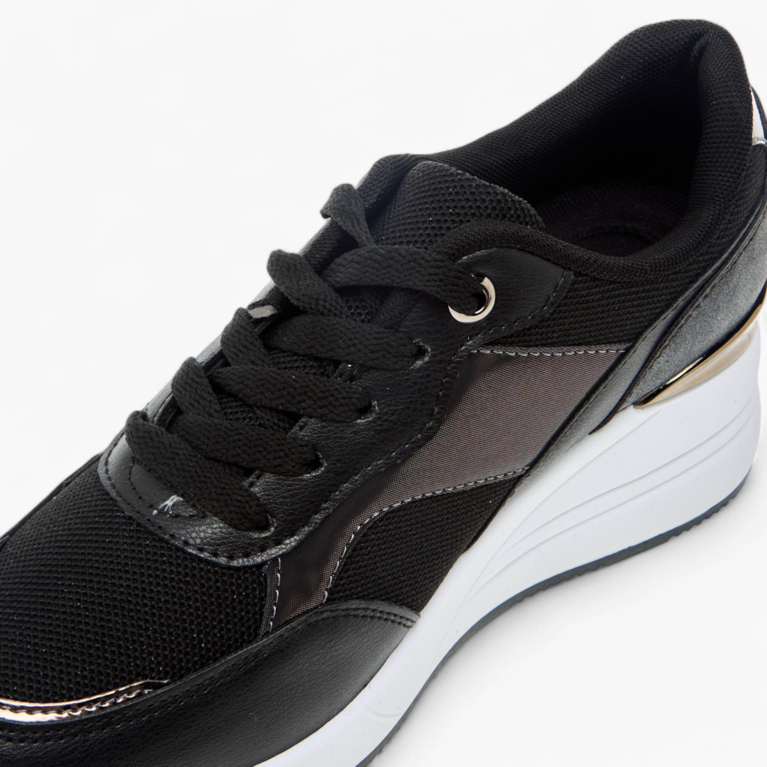 Flora Bella Panelled Sneakers with Lace-Up Closure-women-shoes-sneakers-image-4