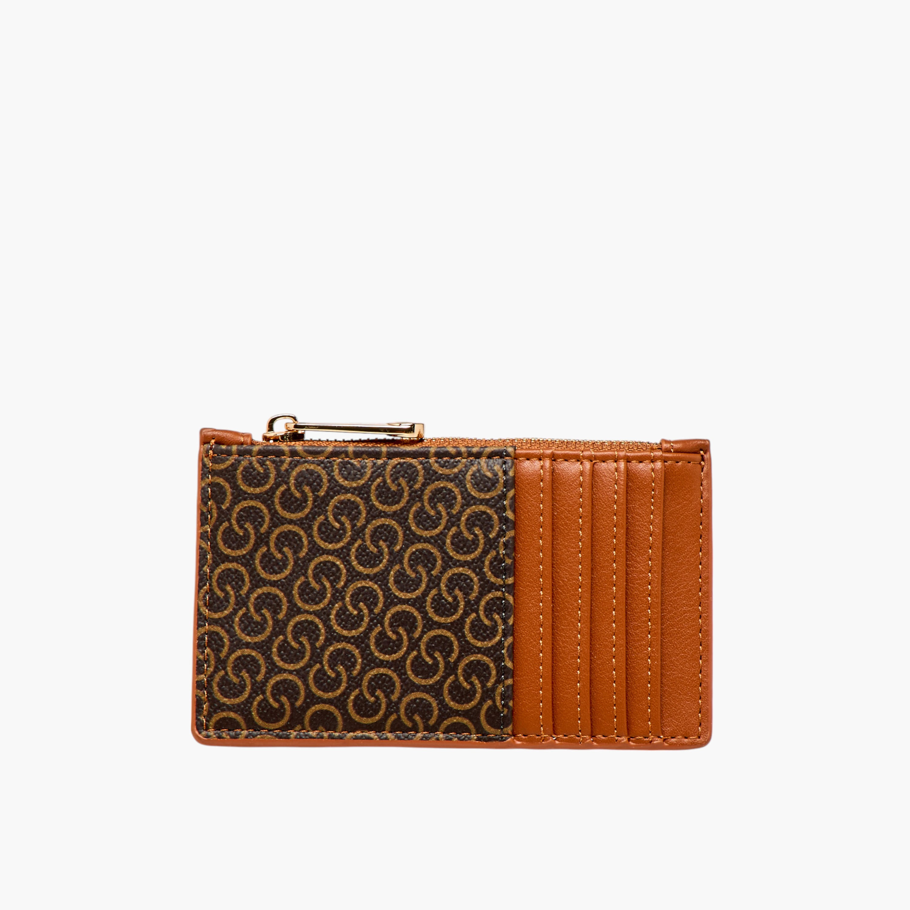 Celeste Monogram Print Card Holder with Zip Closure-women-bagsandwallets-wallets-image-2