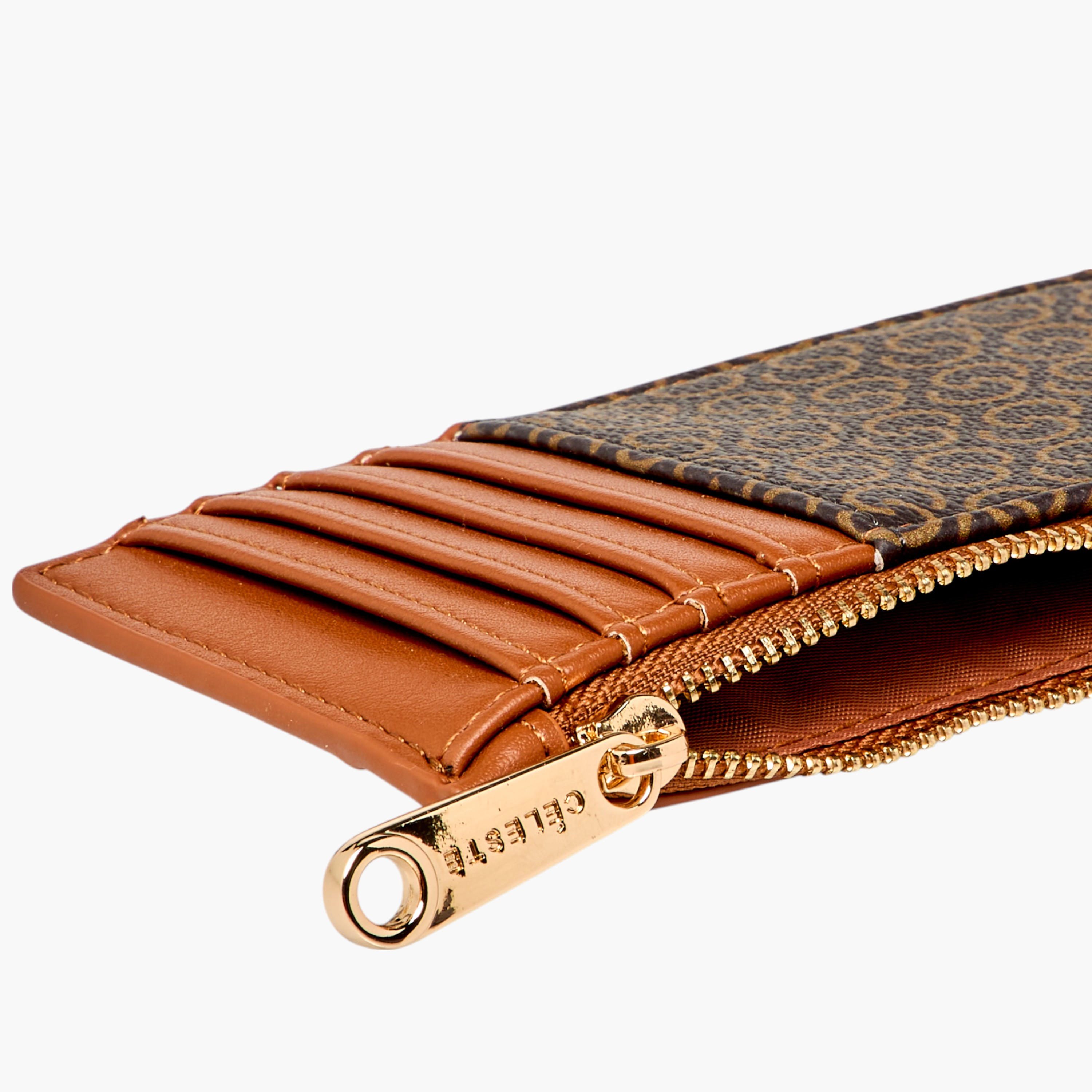 Celeste Monogram Print Card Holder with Zip Closure-women-bagsandwallets-wallets-image-3