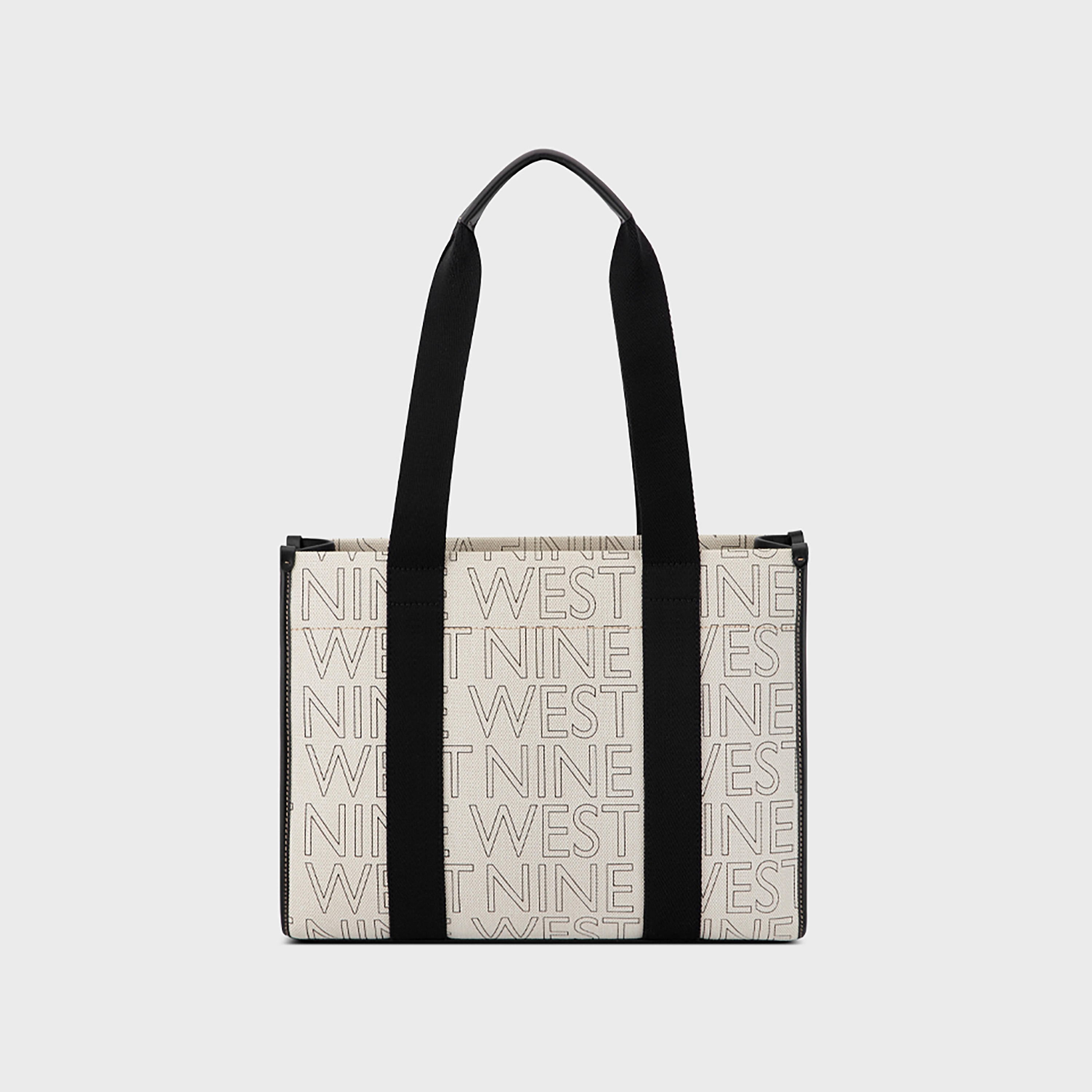 حقيبة يد بمقبض مزدوج وطبعة نصية من Nine West مع سحاب للإغلاق-women-bagsandwallets-handbags-image-3