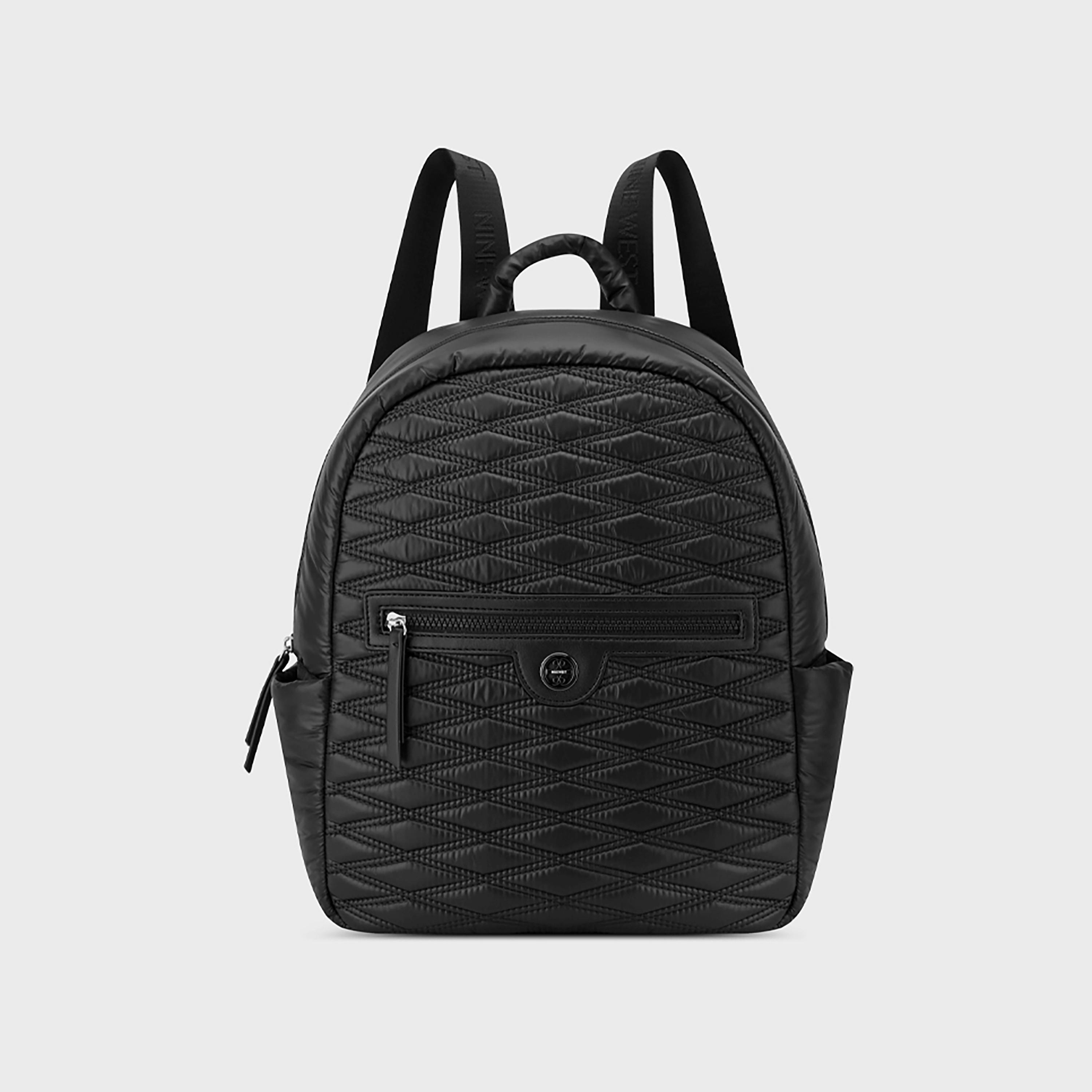 حقيبة ظهر مبطنة من Nine West مع سحاب إغلاق وحزام قابل للتعديل-women-bagsandwallets-backpacks-image-1
