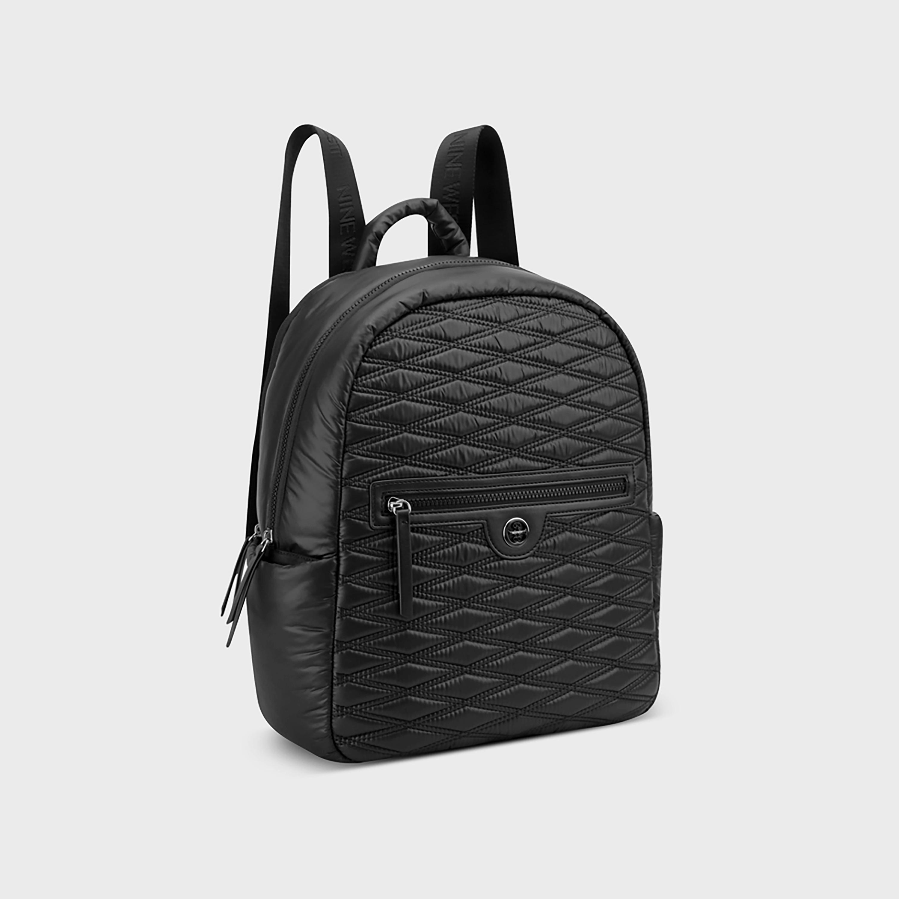 Nine West Quilted Backpack with Zipper Closure and Adjustable Strap-women-bagsandwallets-backpacks-image-2