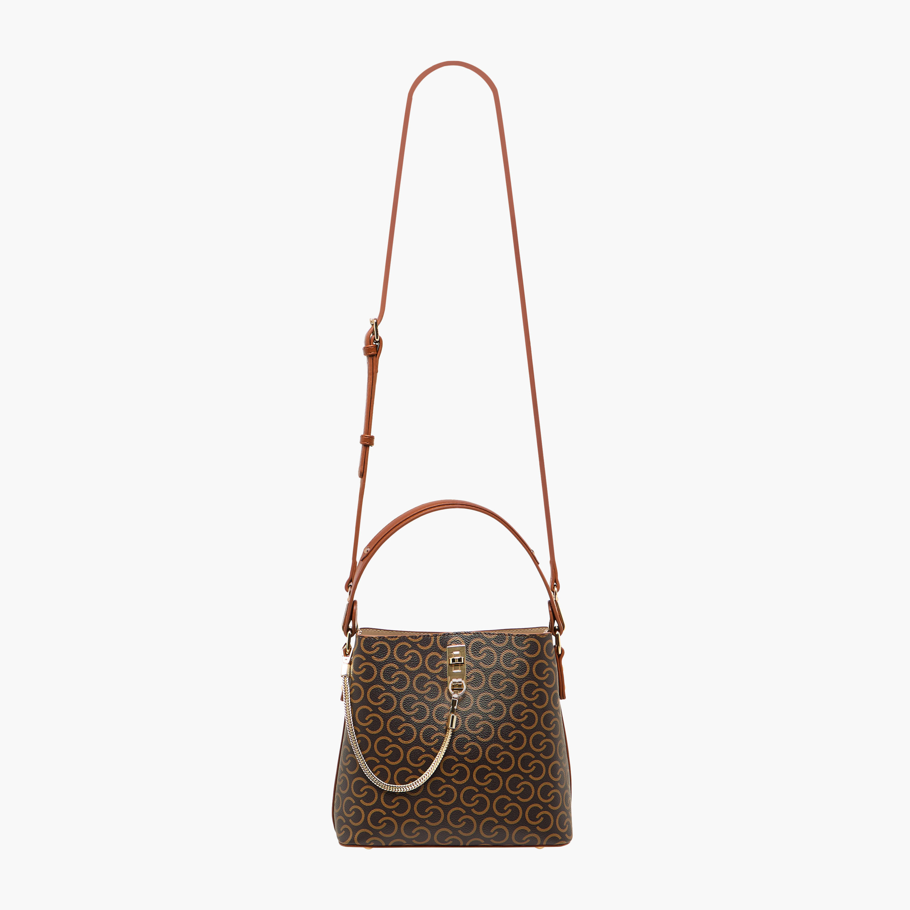 شنطة كتف بسحاب إغلاق وطبعات مونوجرام من سيليست-women-bagsandwallets-handbags-image-4