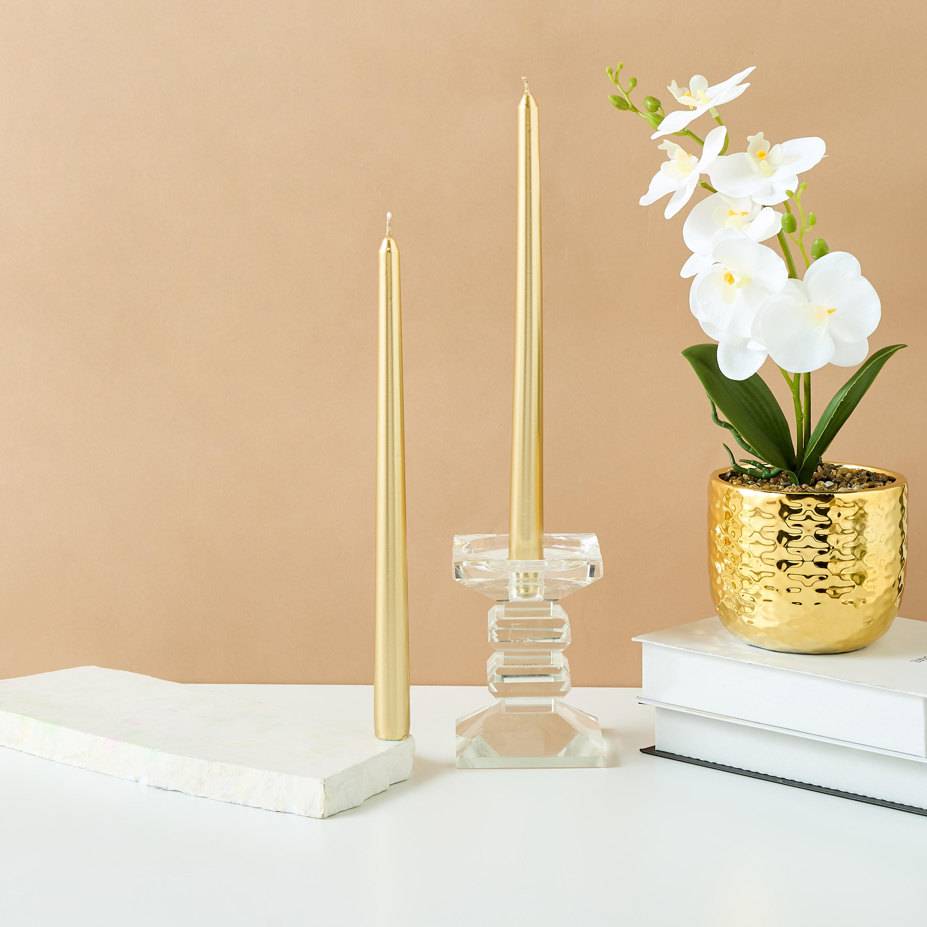 Essentials 2-Piece Unscented Taper Candle Set-household-homefragrance-candles-image-1