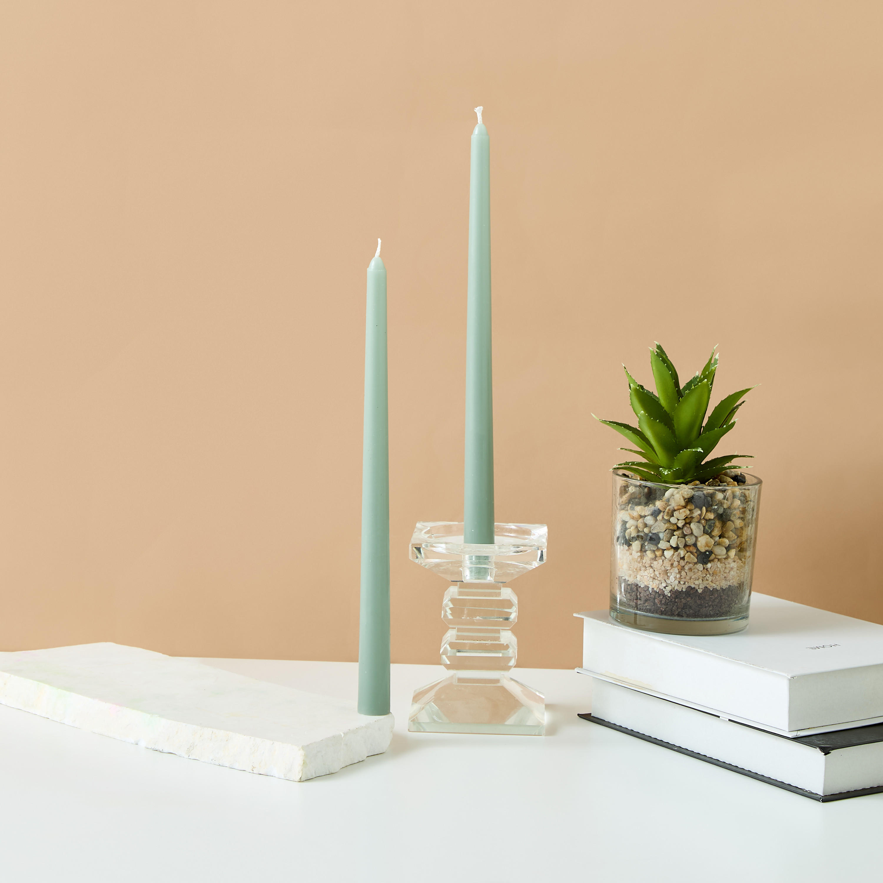 Essentials 2-Piece Unscented Taper Candle Set-household-homefragrance-candles-image-1