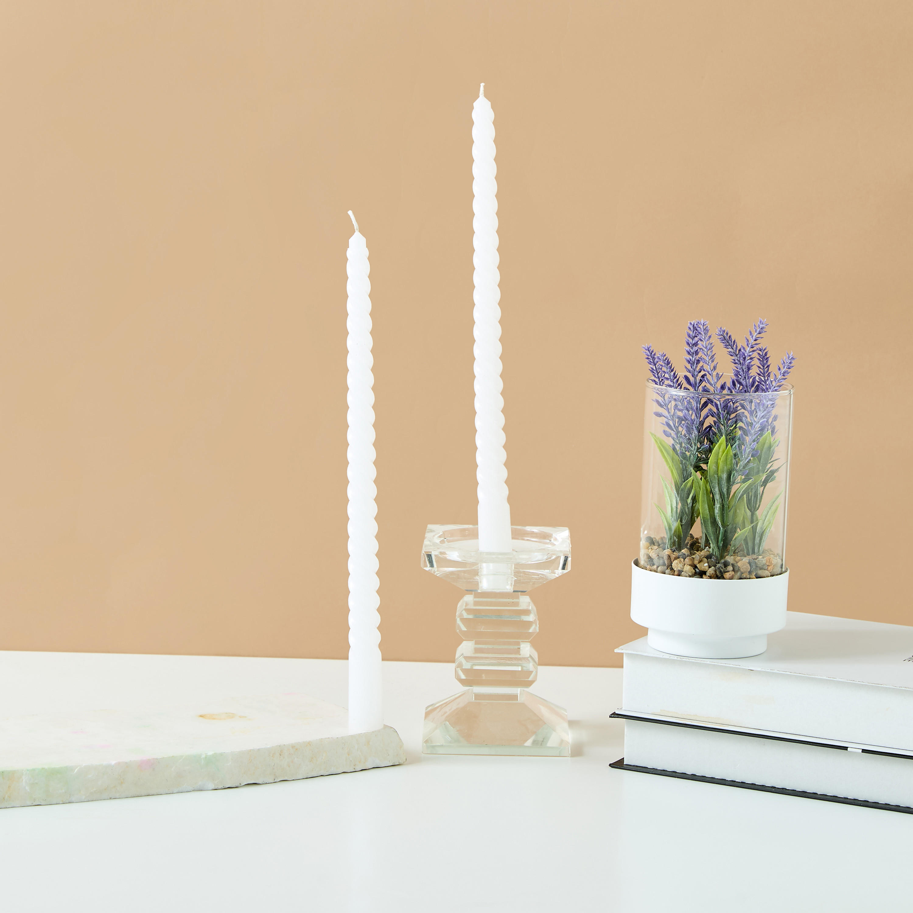 Essentials 2-Piece Unscented Taper Candle Set-household-homefragrance-candles-image-1