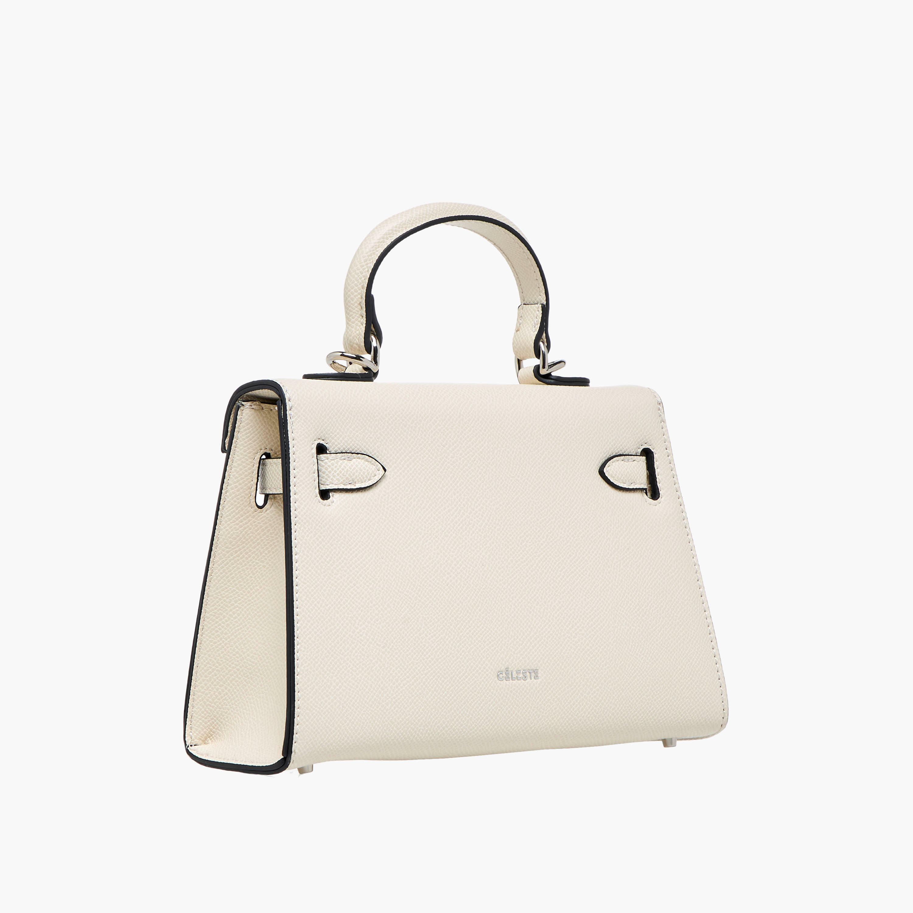 Celeste Solid Satchel Bag with Detachable Strap and Twist Lock Closure-women-bagsandwallets-handbags-image-4