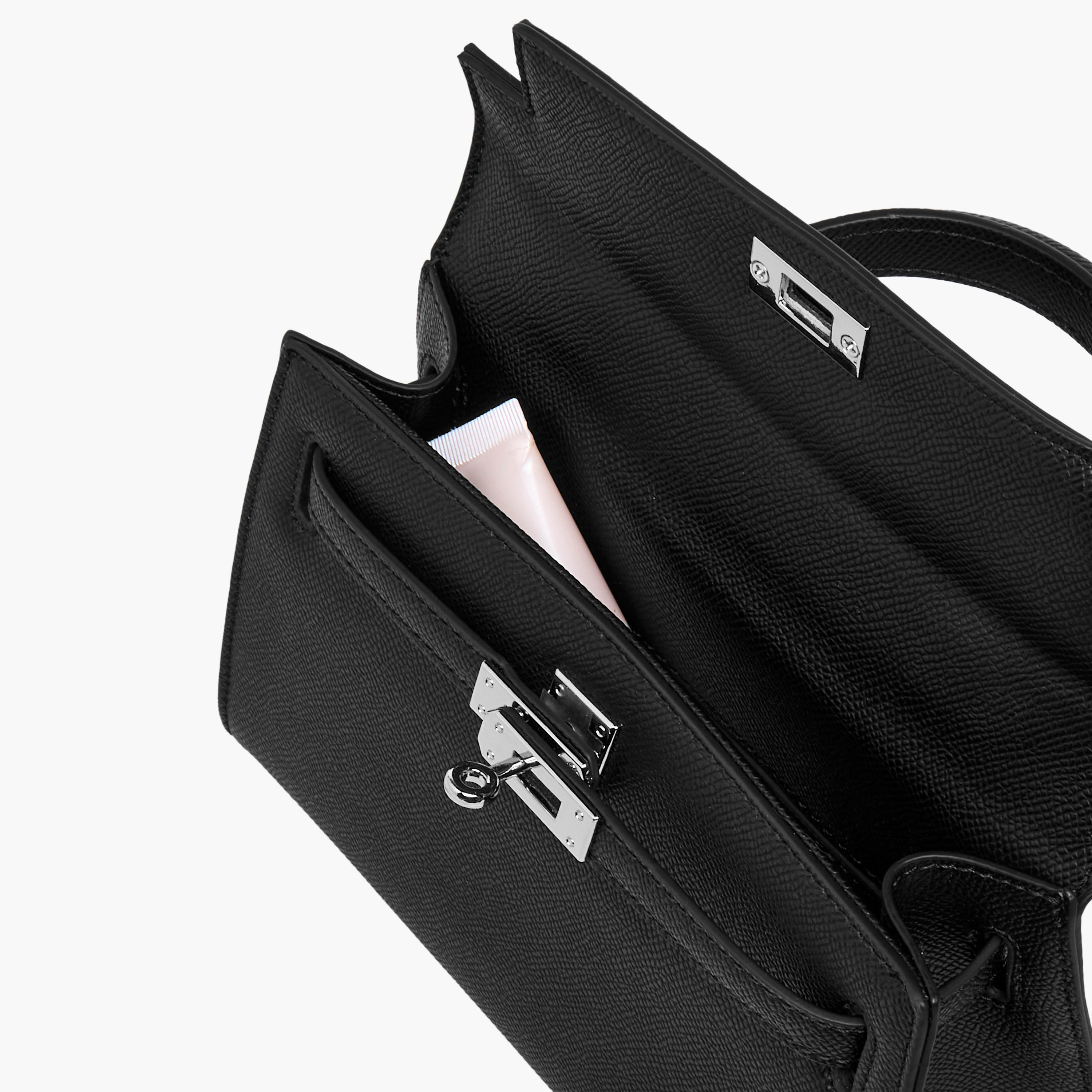 شنطة ساتشيل سادة بحزام قابل للفصل وقفل إغلاق من سيليست-women-bagsandwallets-handbags-image-10