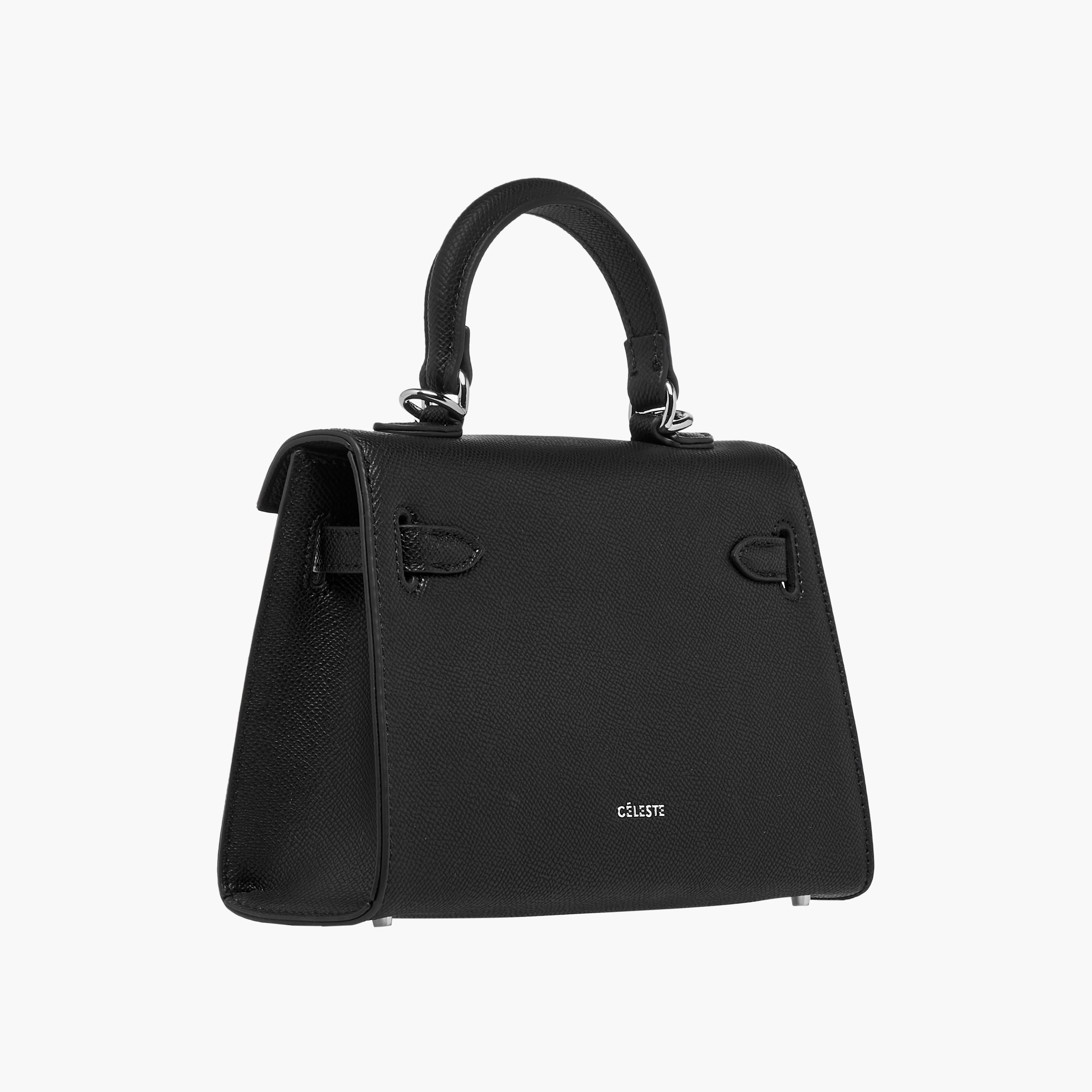 شنطة ساتشيل سادة بحزام قابل للفصل وقفل إغلاق من سيليست-women-bagsandwallets-handbags-image-4