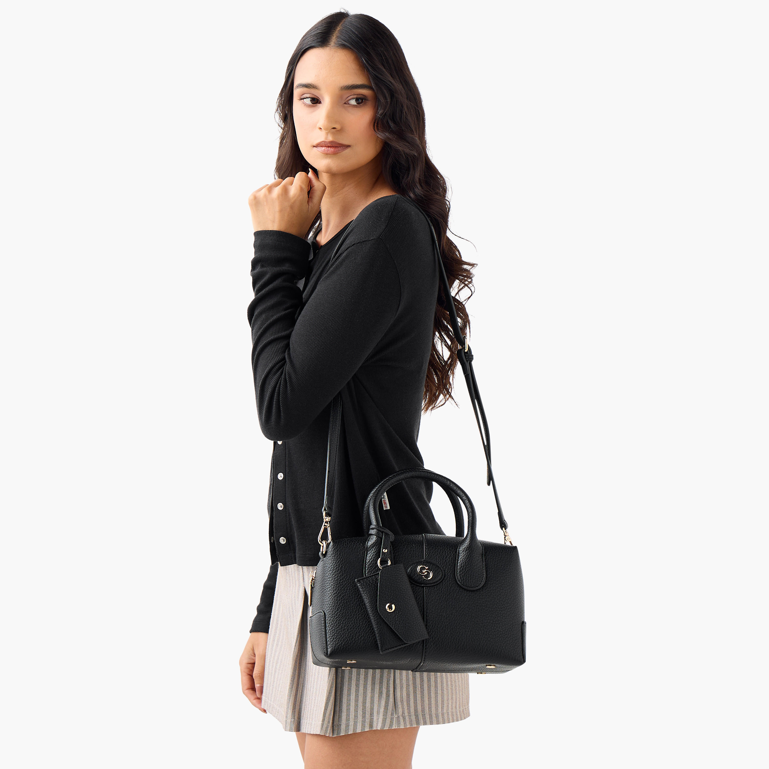 Celeste Solid Tote Bag with Coin Purse and Double Handle-women-bagsandwallets-handbags-image-3