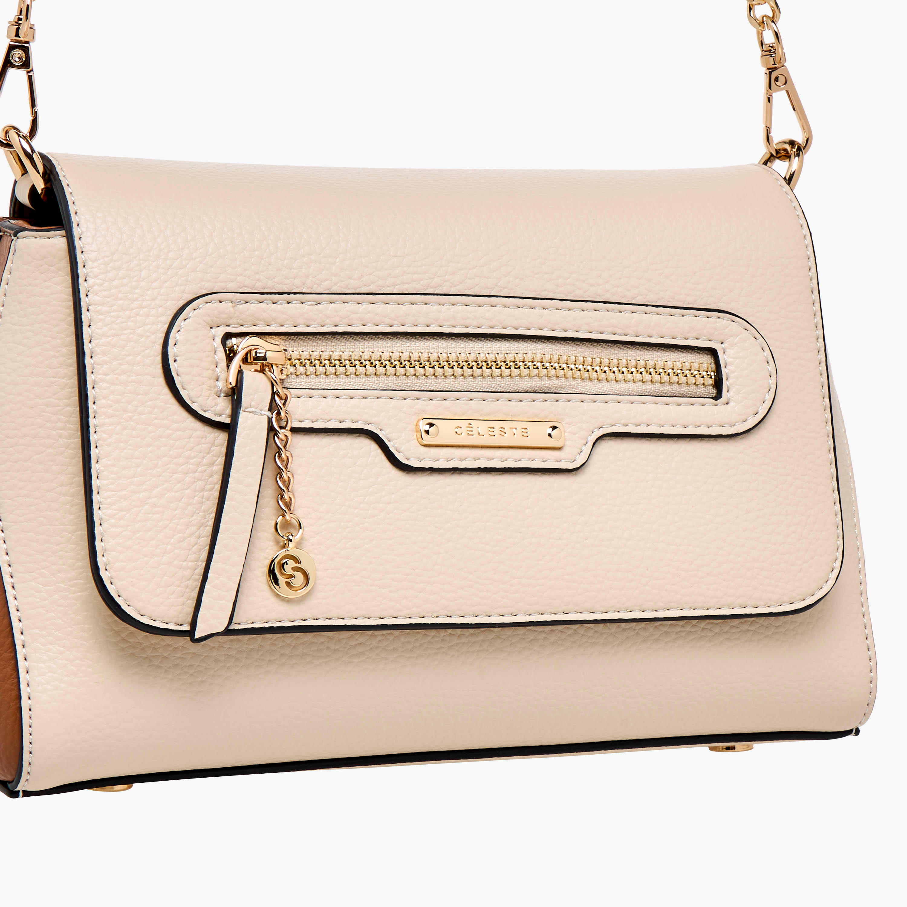 شنطة كروس بودي سادة بحزام سلسلة قابل للفصل وزر إغلاق من سيليست-women-bagsandwallets-handbags-image-5