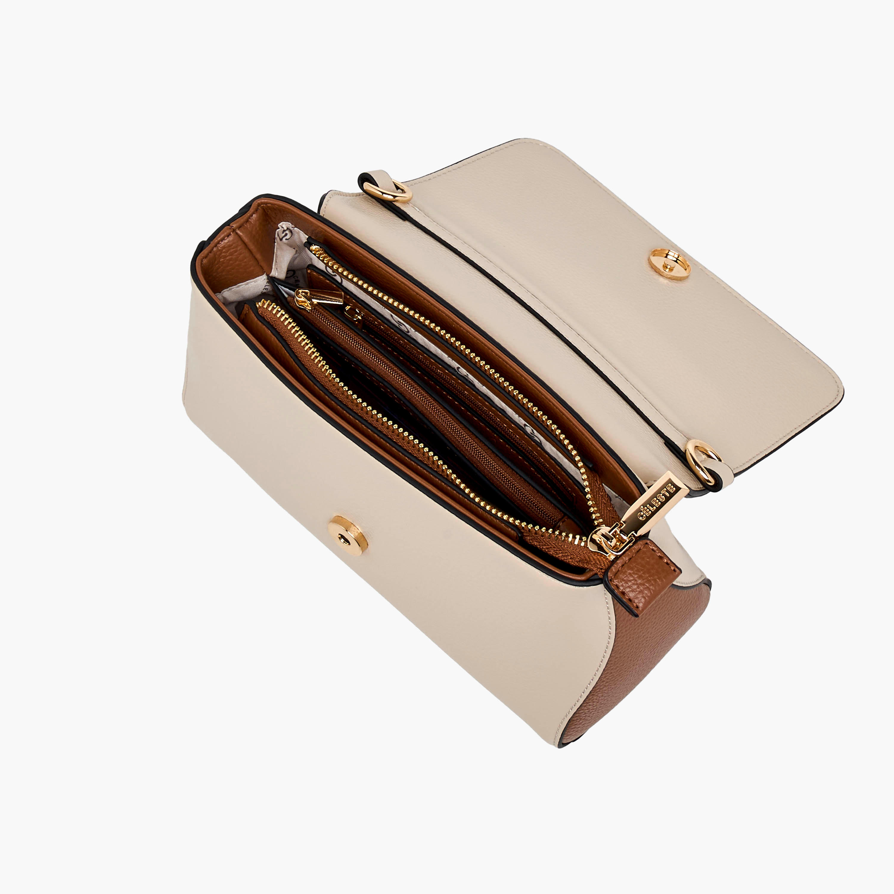 شنطة كروس بودي سادة بحزام سلسلة قابل للفصل وزر إغلاق من سيليست-women-bagsandwallets-handbags-image-8