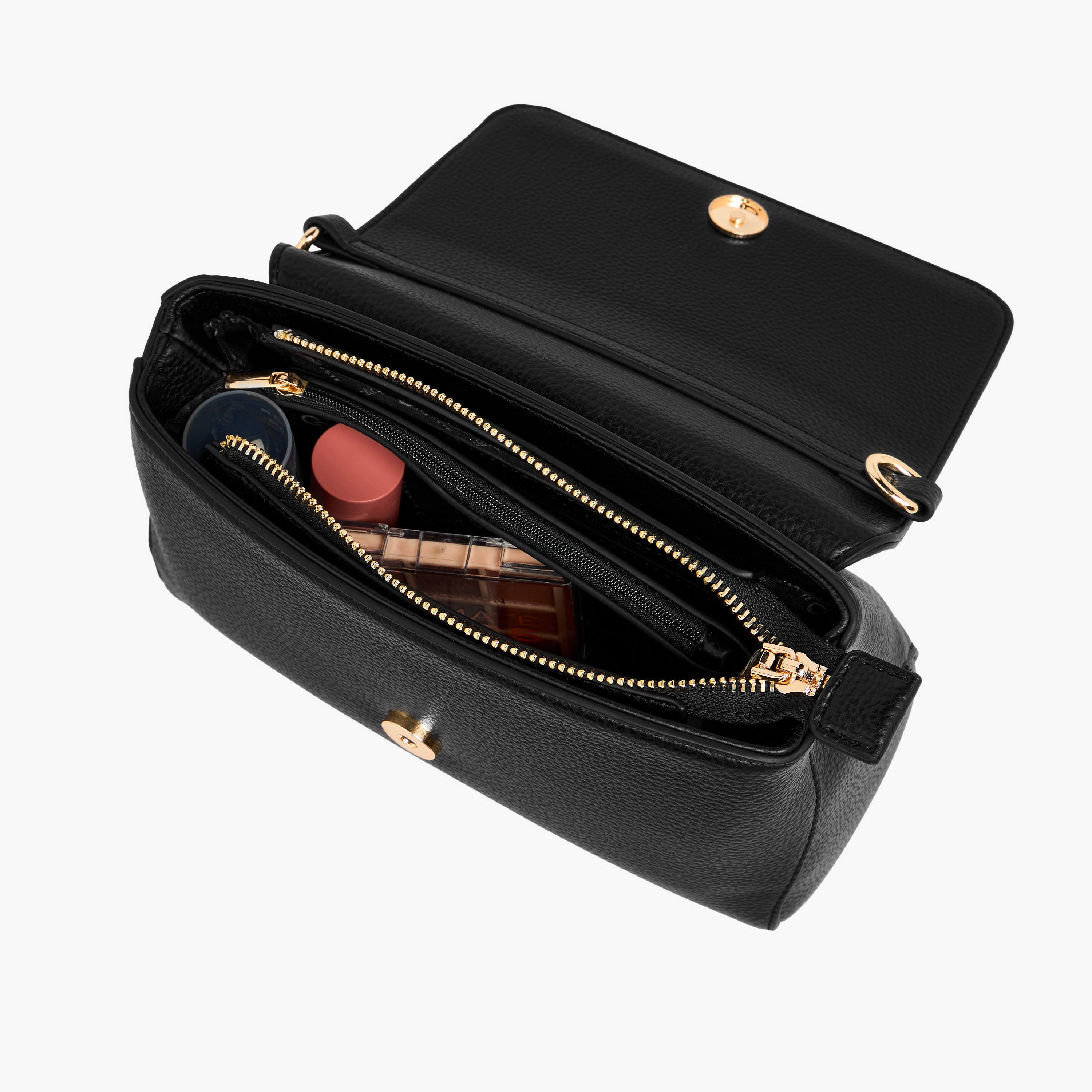 شنطة كروس بودي سادة بحزام سلسلة قابل للفصل وزر إغلاق من سيليست-women-bagsandwallets-handbags-image-9