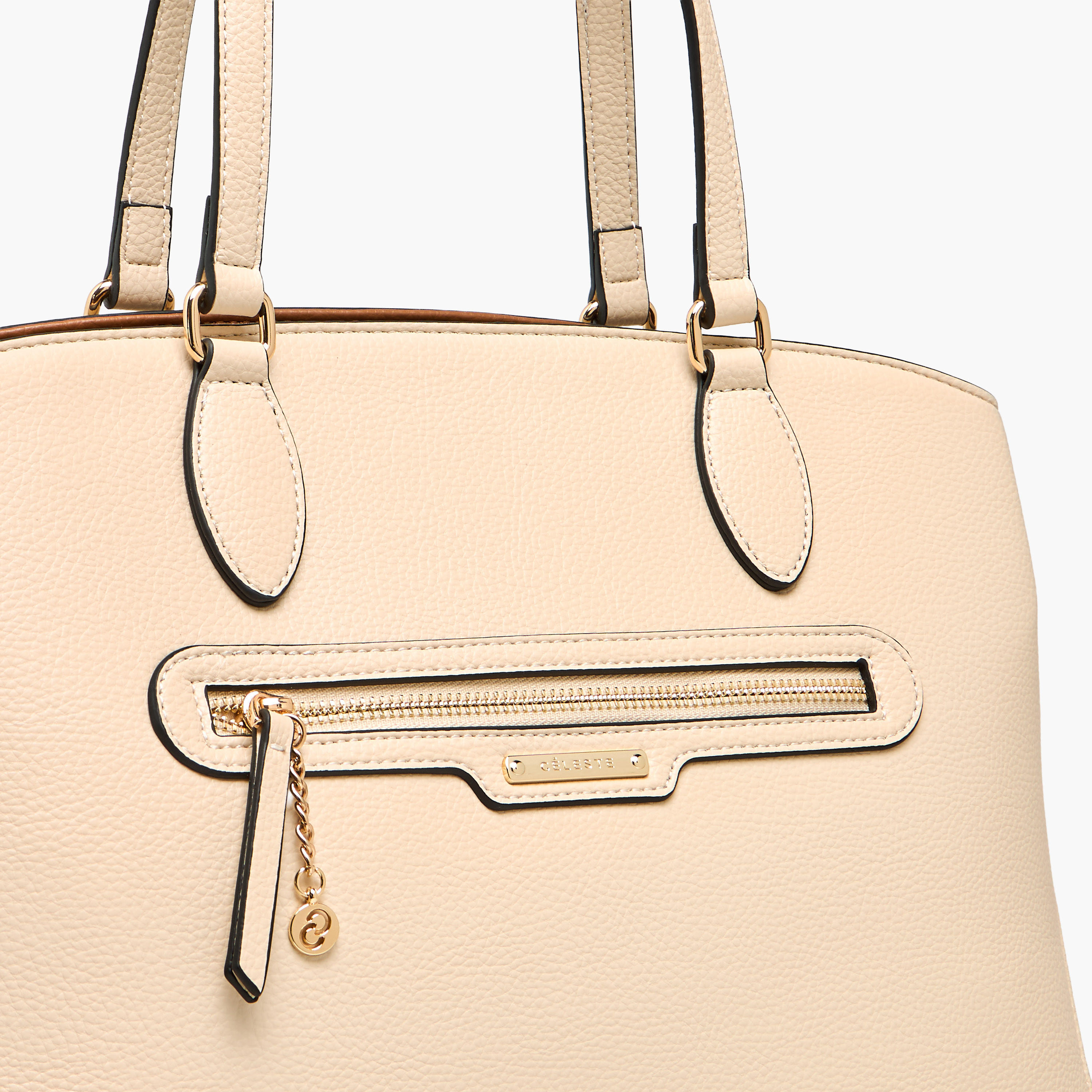 Celeste Solid Tote Bag with Zip Closure-women-bagsandwallets-handbags-image-5