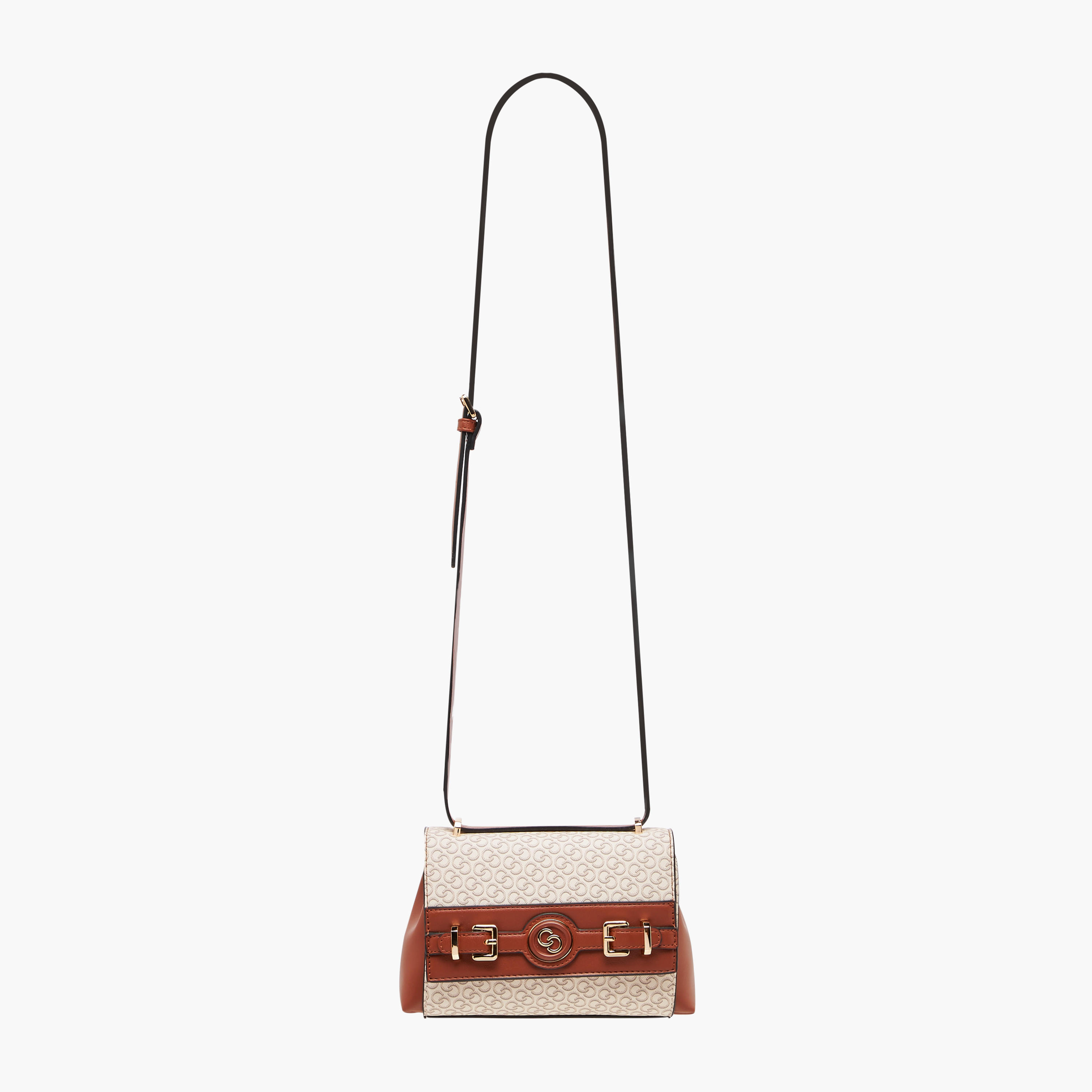 Celeste Monogram Print Crossbody Bag with Adjustable Strap and Button Closure-women-bagsandwallets-handbags-image-3