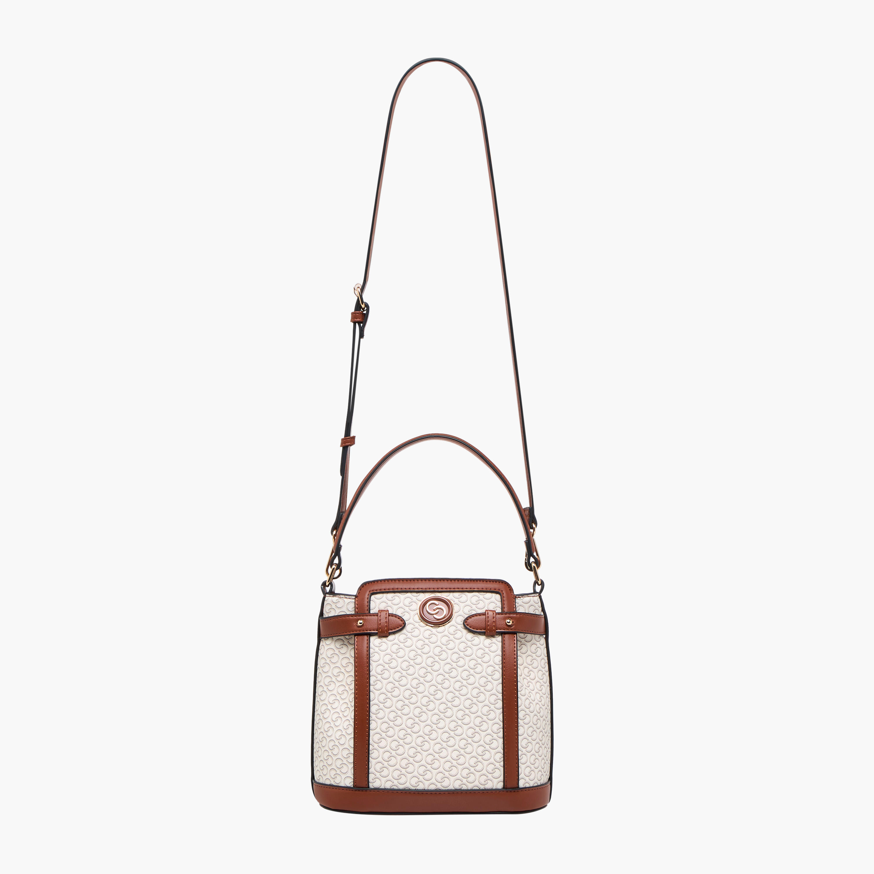 شنطة كتف بحزام قابل للفصل وسحاب إغلاق وطبعات مونوجرام من سيليست-women-bagsandwallets-handbags-image-3