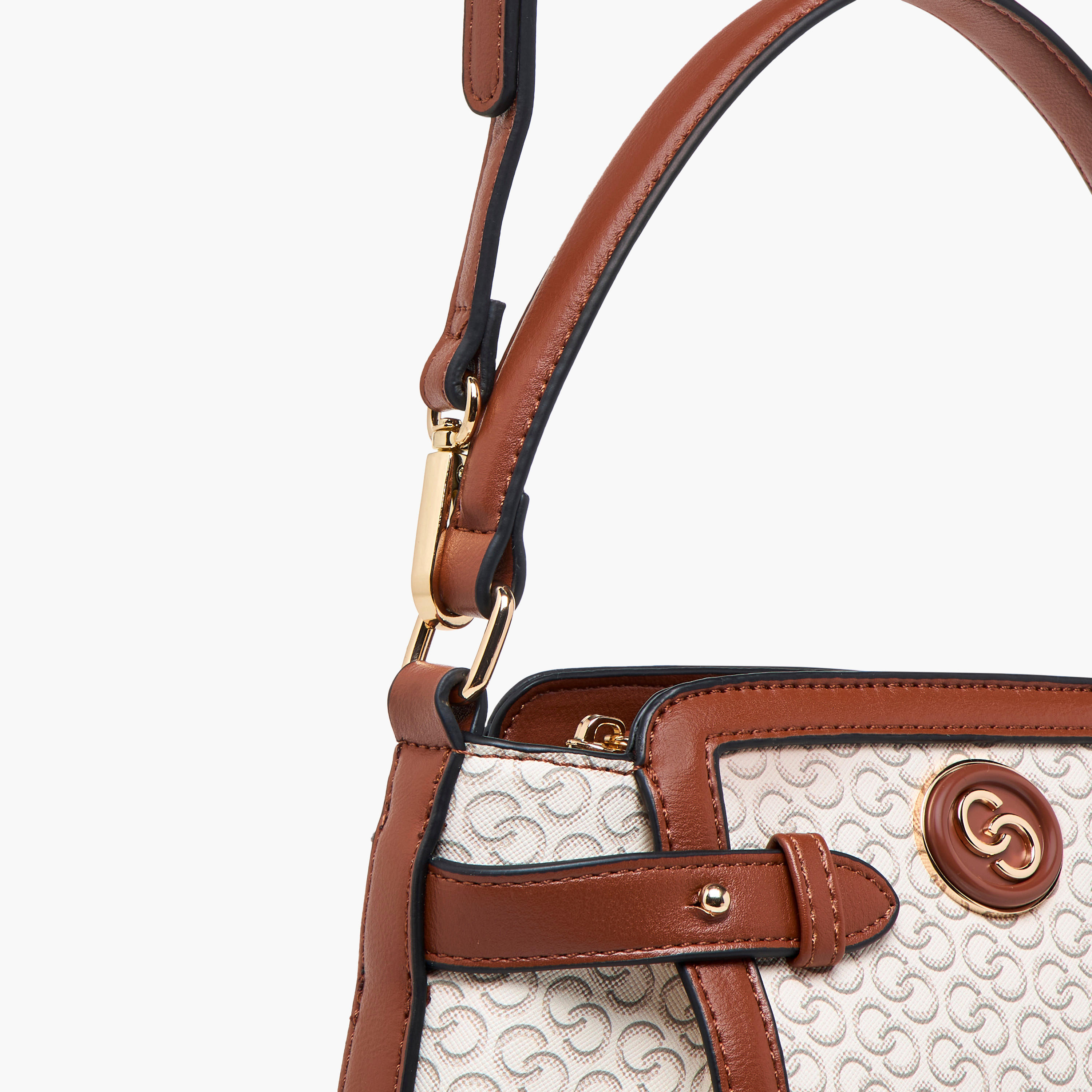 شنطة كتف بحزام قابل للفصل وسحاب إغلاق وطبعات مونوجرام من سيليست-women-bagsandwallets-handbags-image-6