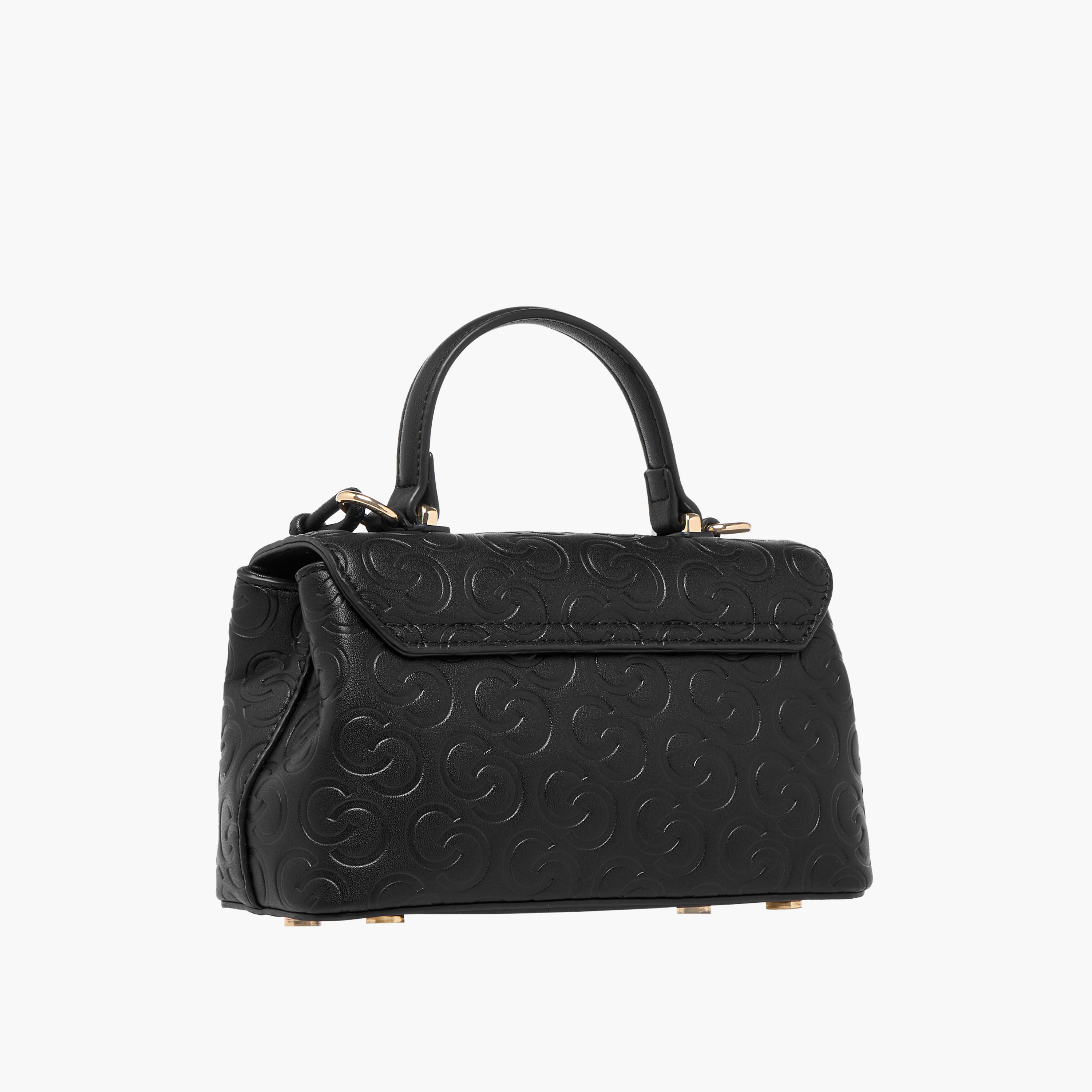 شنطة كروس بودي بحزام قابل للفصل وقفل إغلاق دوّار ونقوش مونوجرام من سيليست-women-bagsandwallets-handbags-image-5