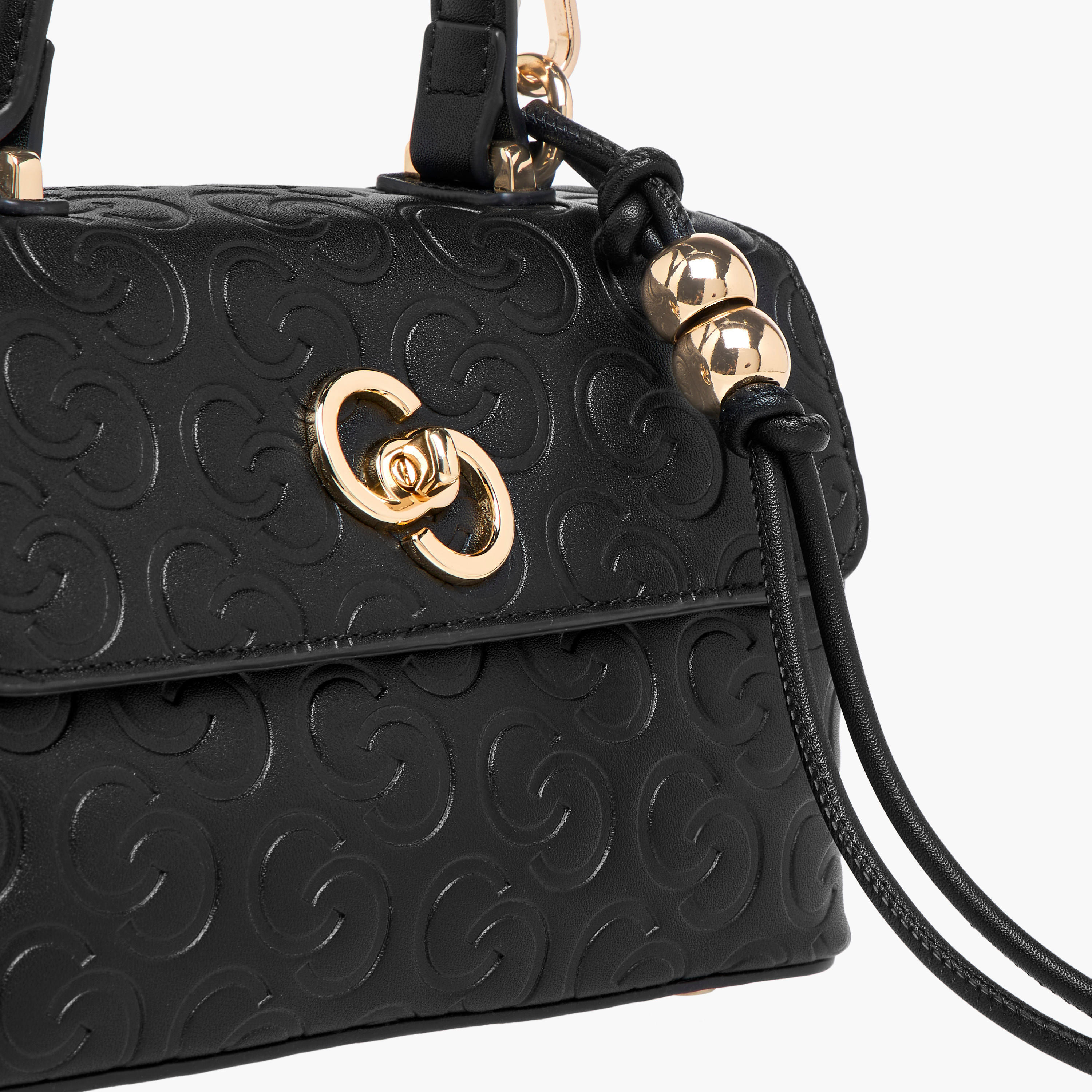 شنطة كروس بودي بحزام قابل للفصل وقفل إغلاق دوّار ونقوش مونوجرام من سيليست-women-bagsandwallets-handbags-image-6