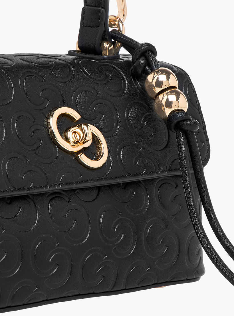شنطة كروس بودي بحزام قابل للفصل وقفل إغلاق دوّار ونقوش مونوجرام من سيليست-women-bagsandwallets-handbags-image-6